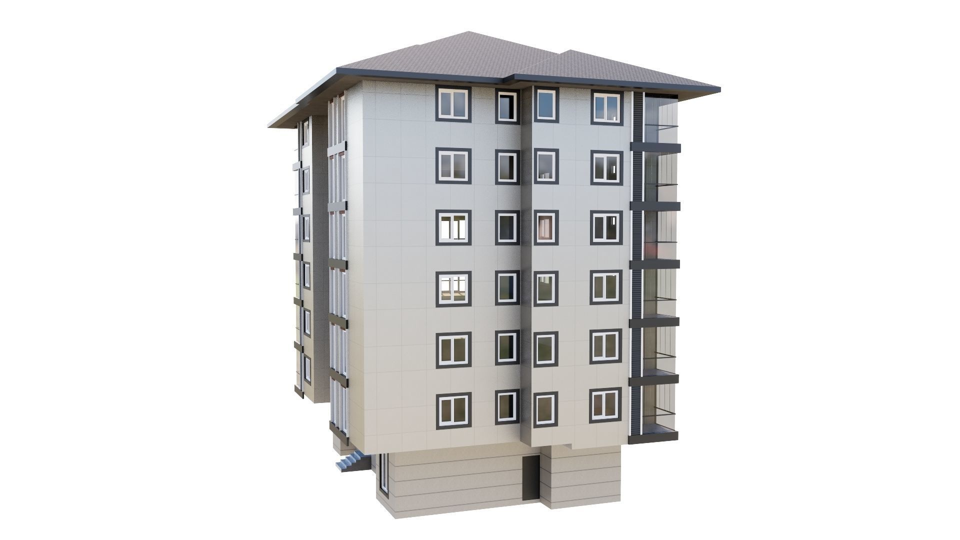 HOUSE 125 Low-poly 3D model_16