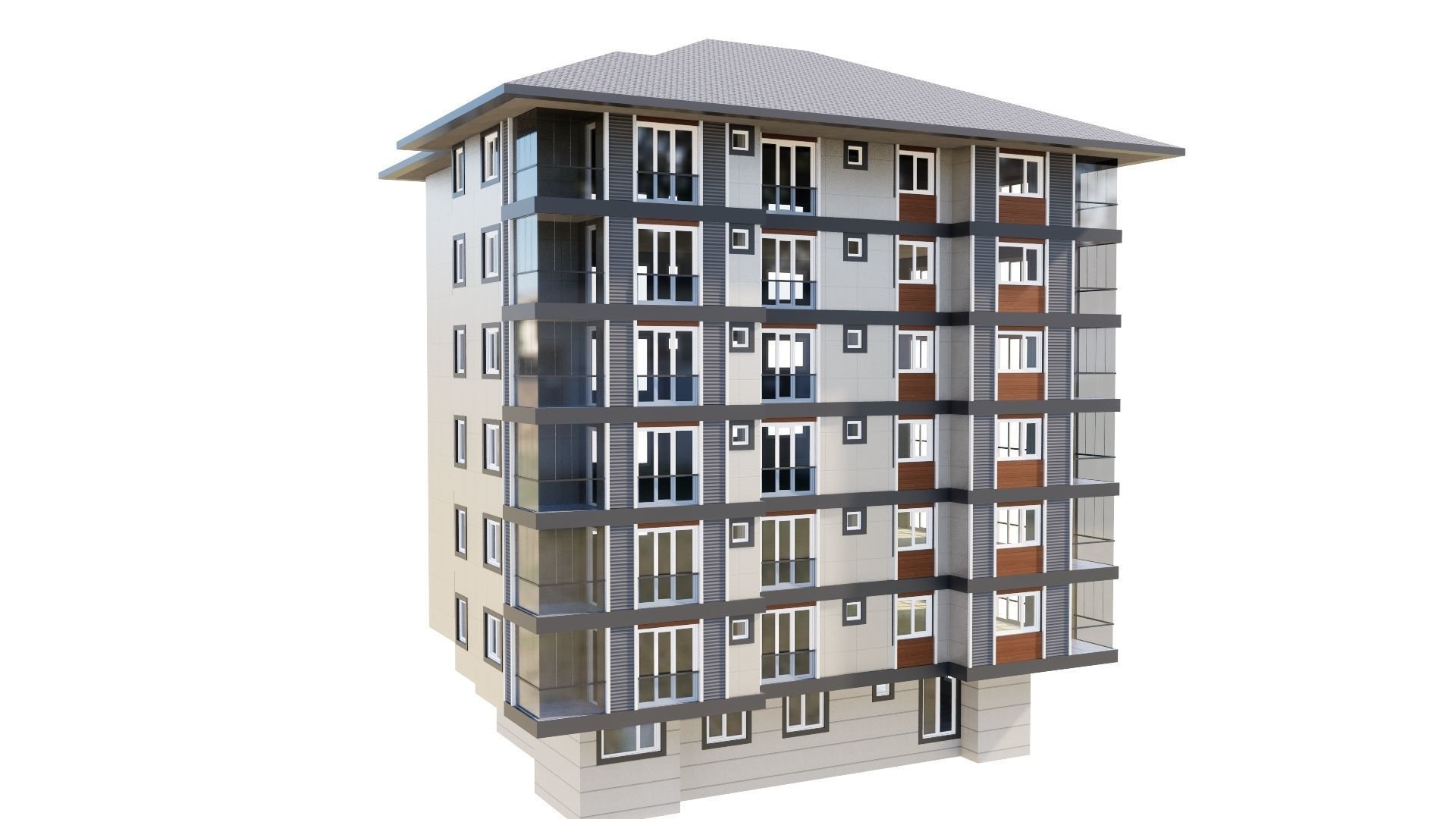 HOUSE 125 Low-poly 3D model_28