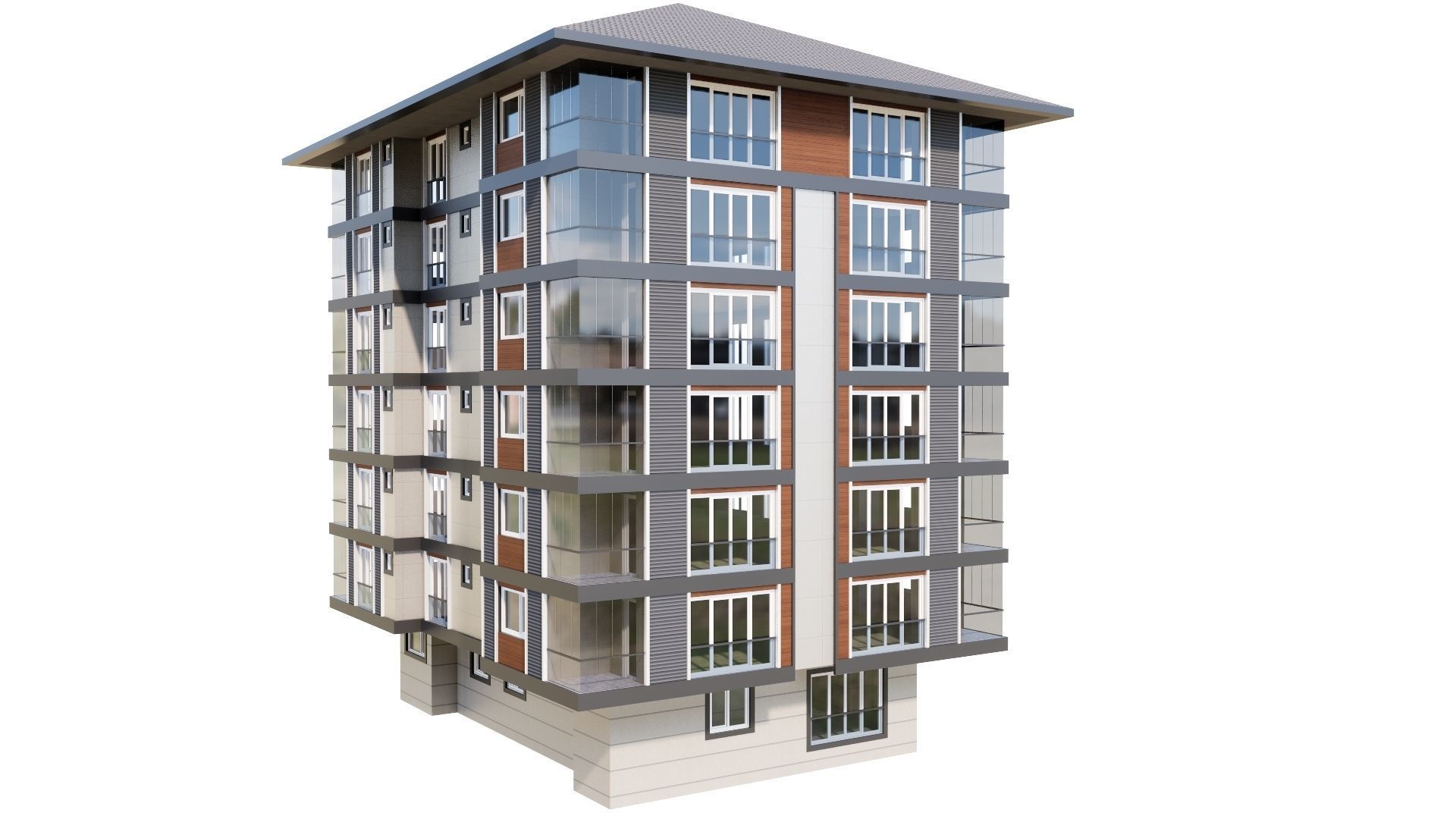 HOUSE 125 Low-poly 3D model_6