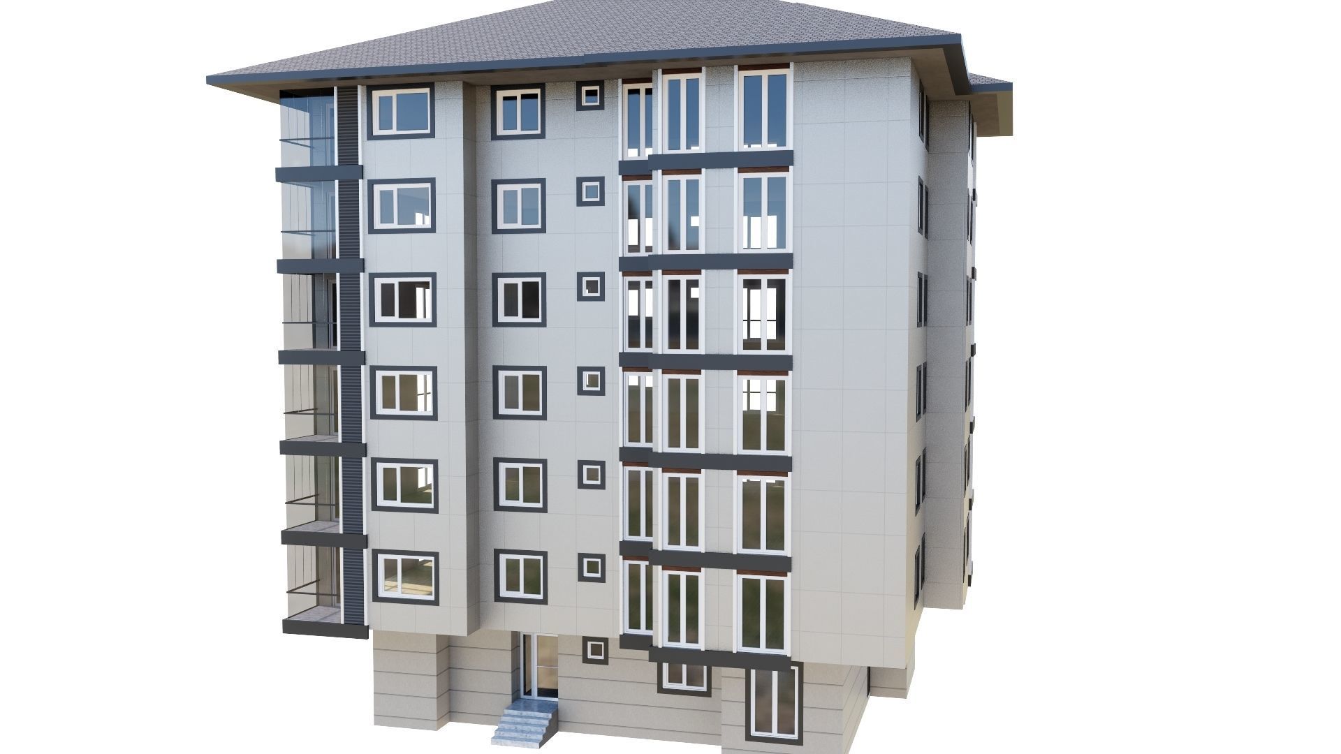 HOUSE 125 Low-poly 3D model_9