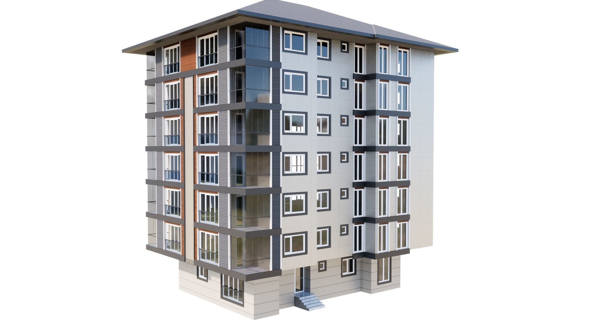 HOUSE 125 Low-poly 3D model_37