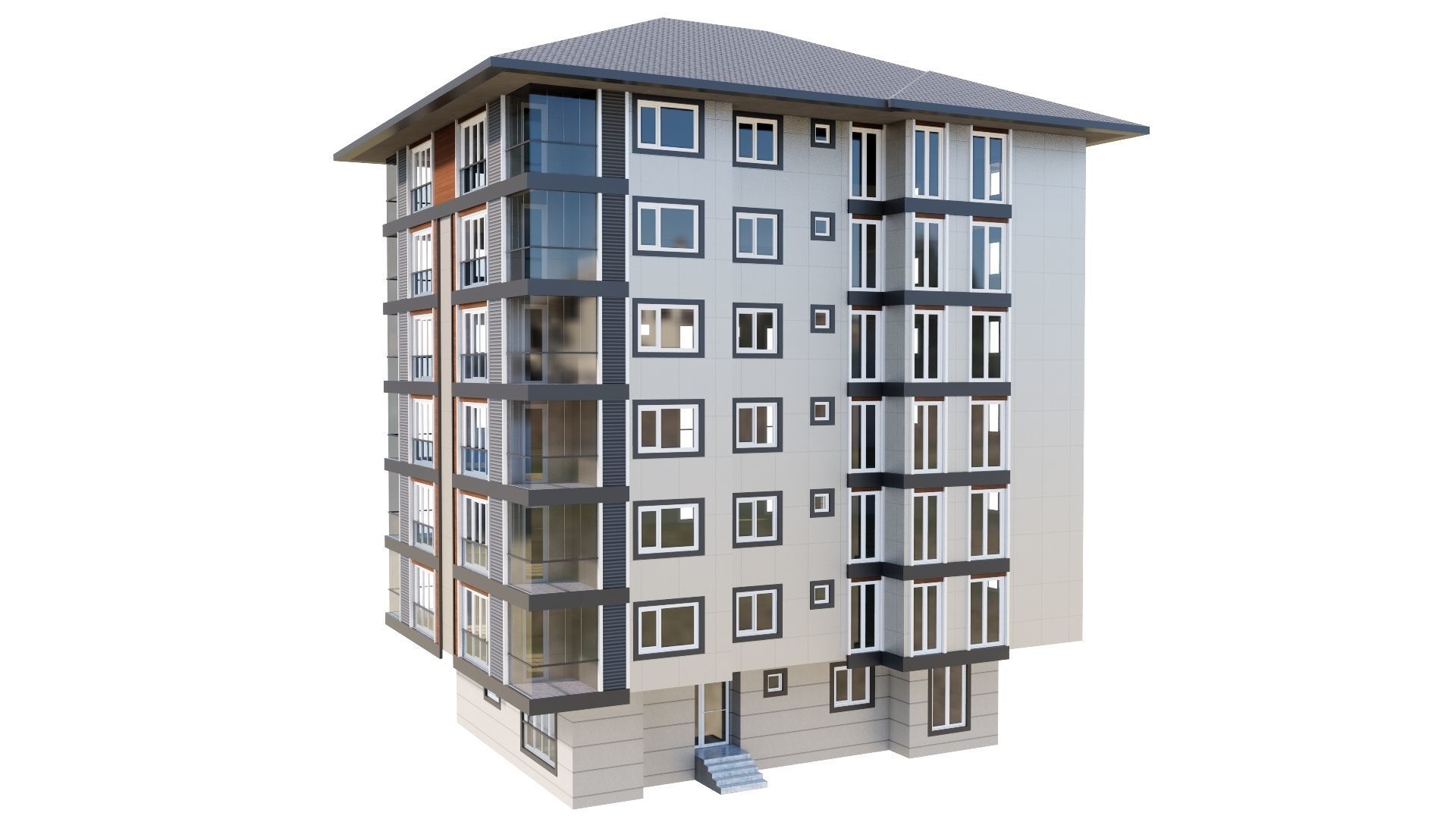 HOUSE 125 Low-poly 3D model_39