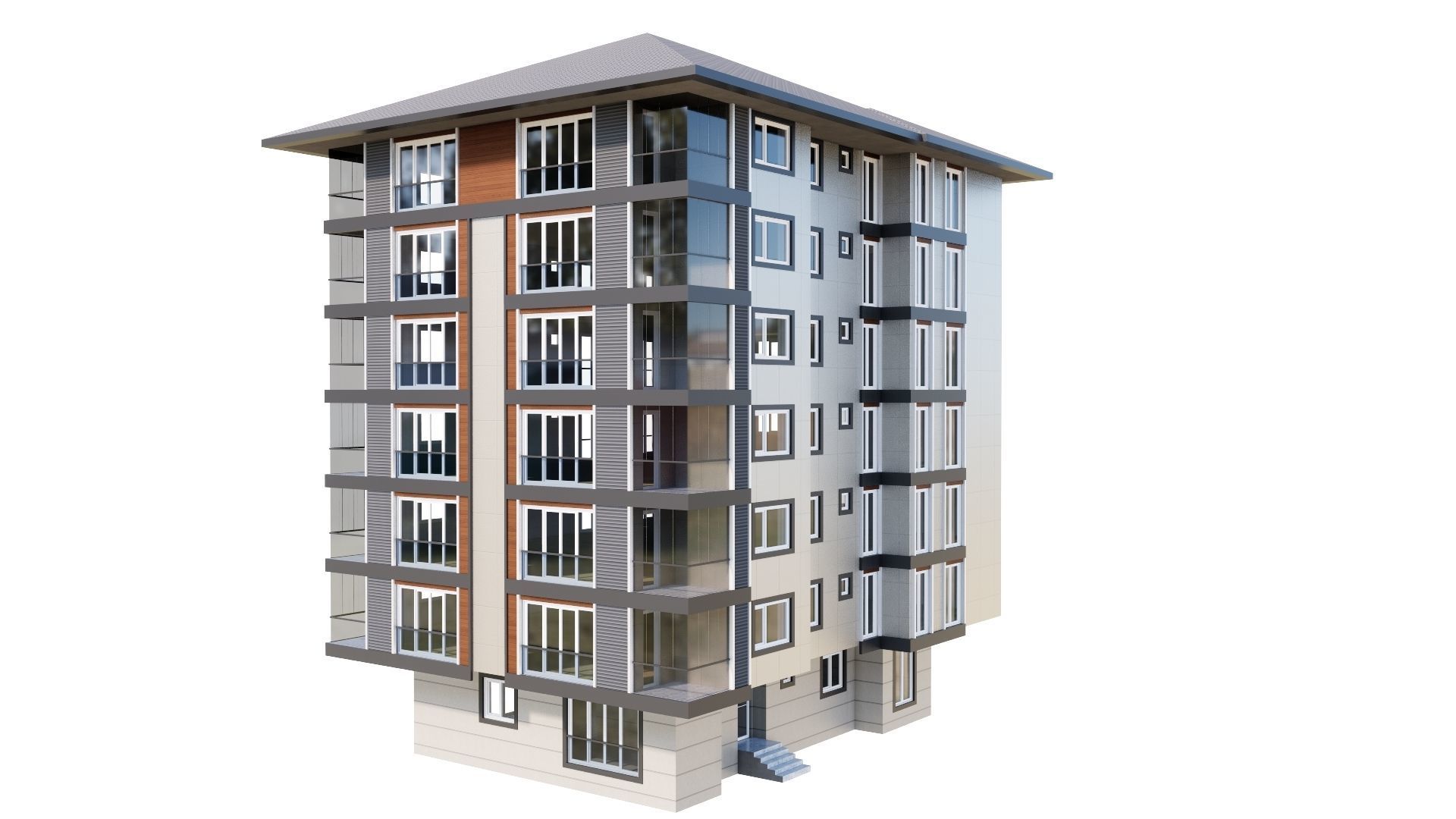 HOUSE 125 Low-poly 3D model_36