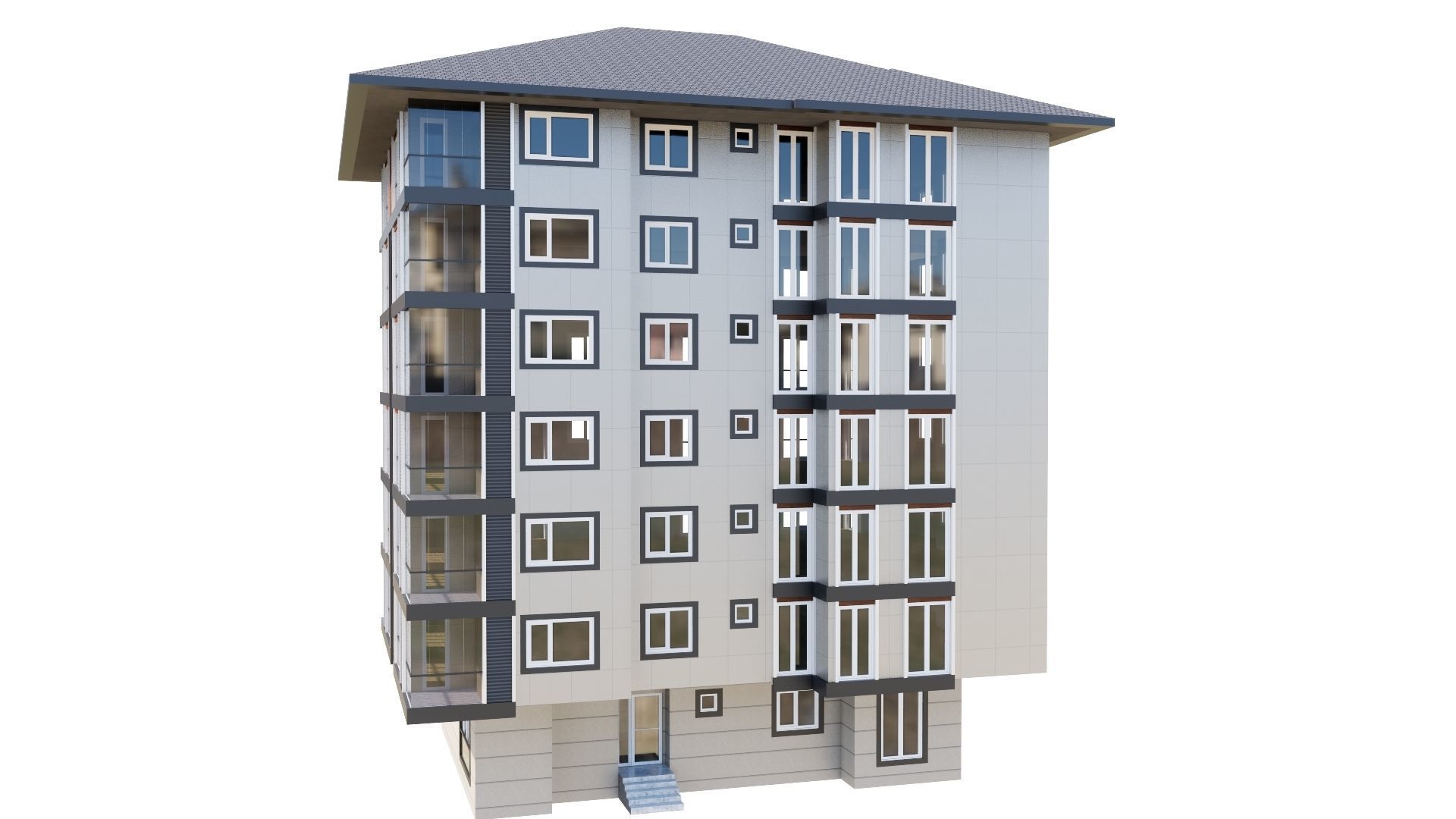 HOUSE 125 Low-poly 3D model_42