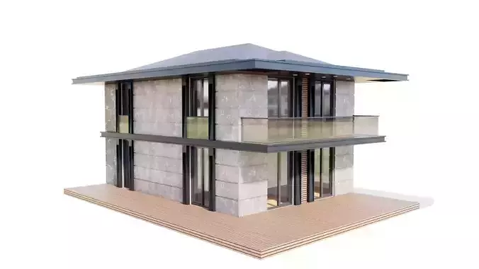 HOUSE 127 Low-poly 3D model