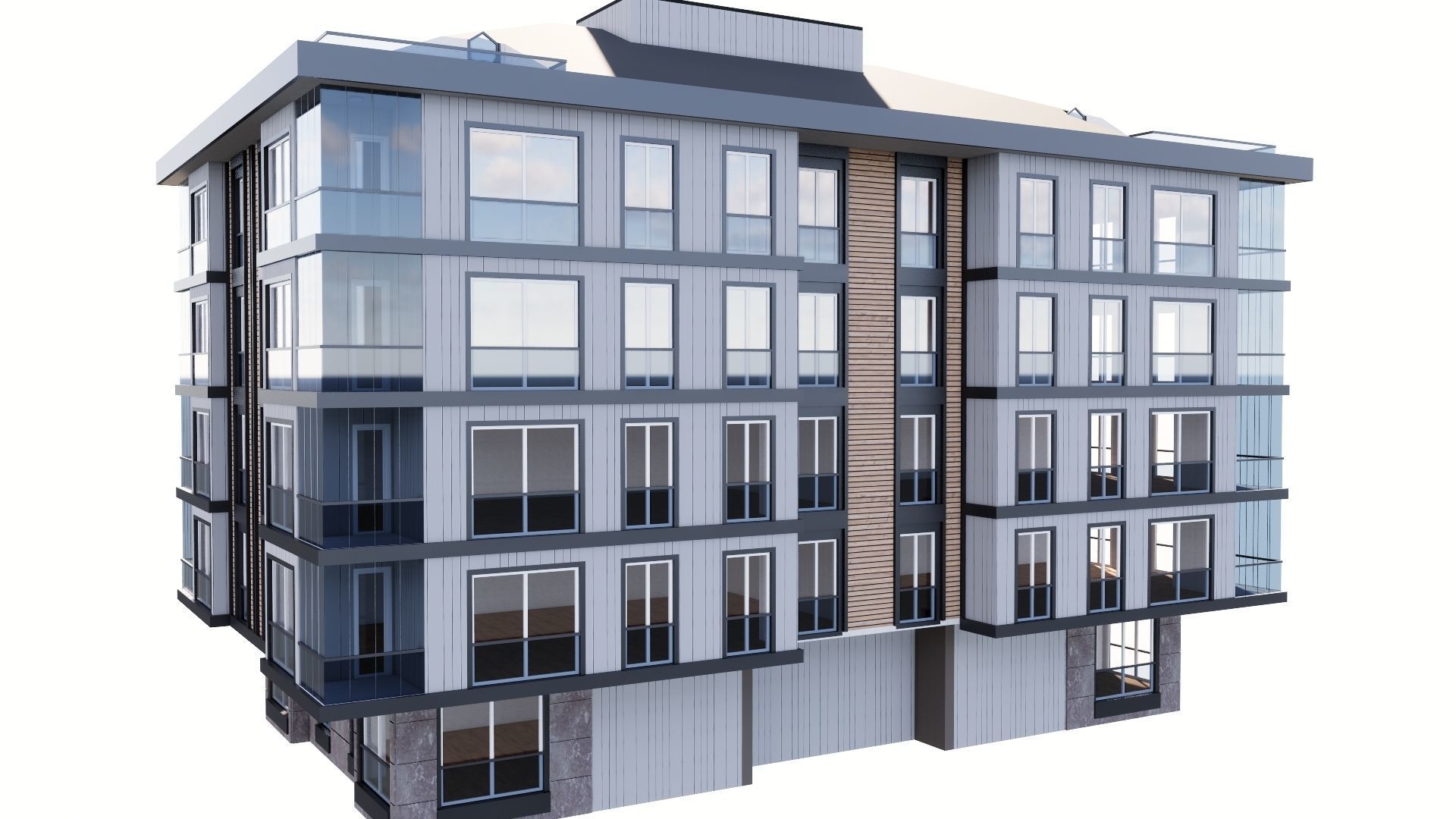 HOUSE 128 Low-poly 3D model_17