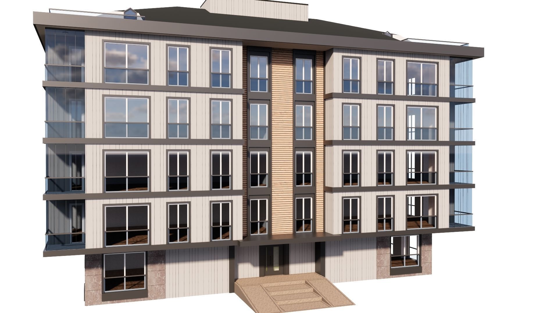 HOUSE 128 Low-poly 3D model_29