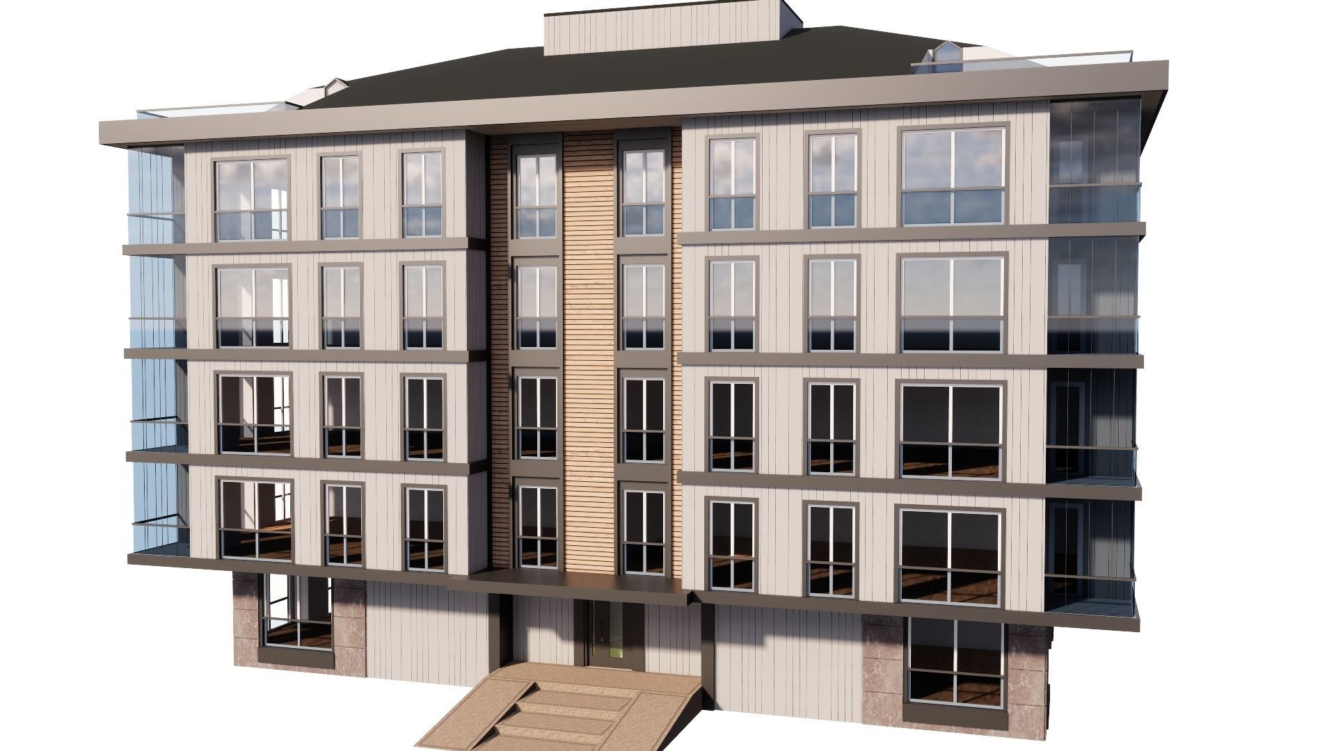 HOUSE 128 Low-poly 3D model_38