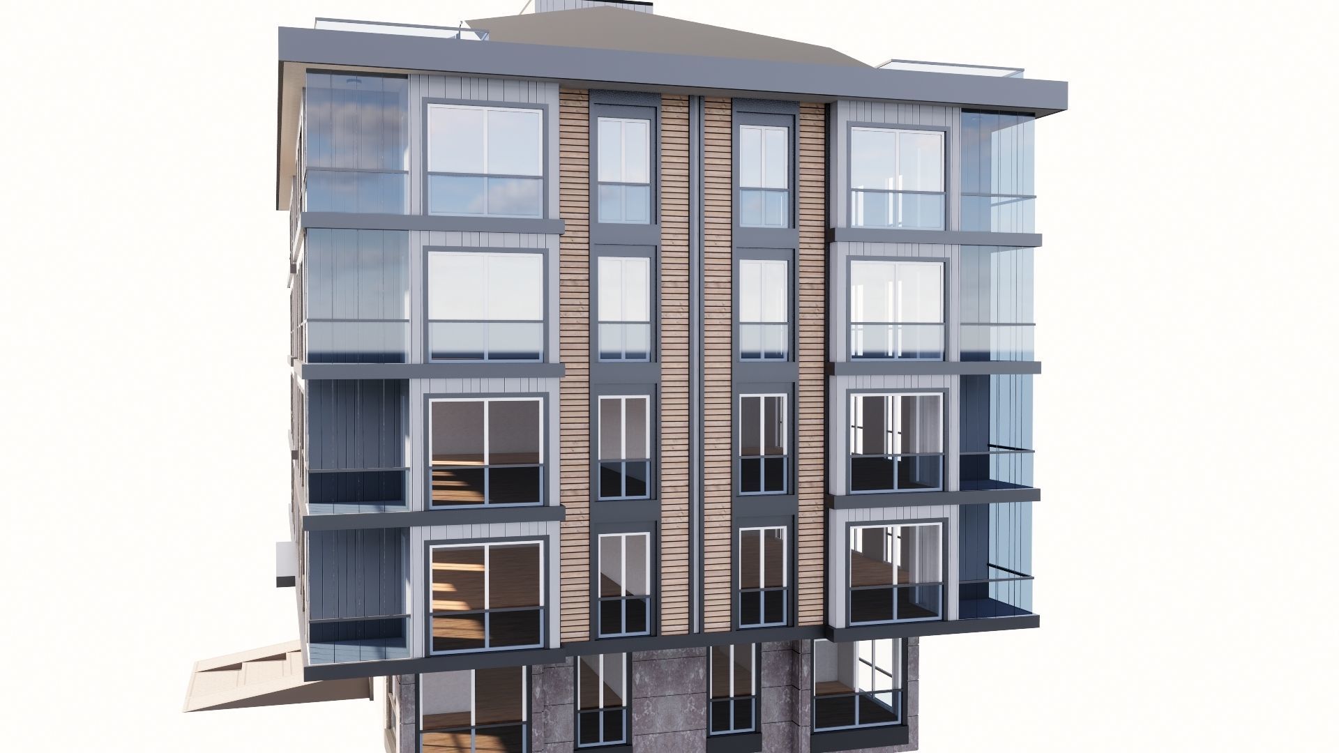 HOUSE 128 Low-poly 3D model_10