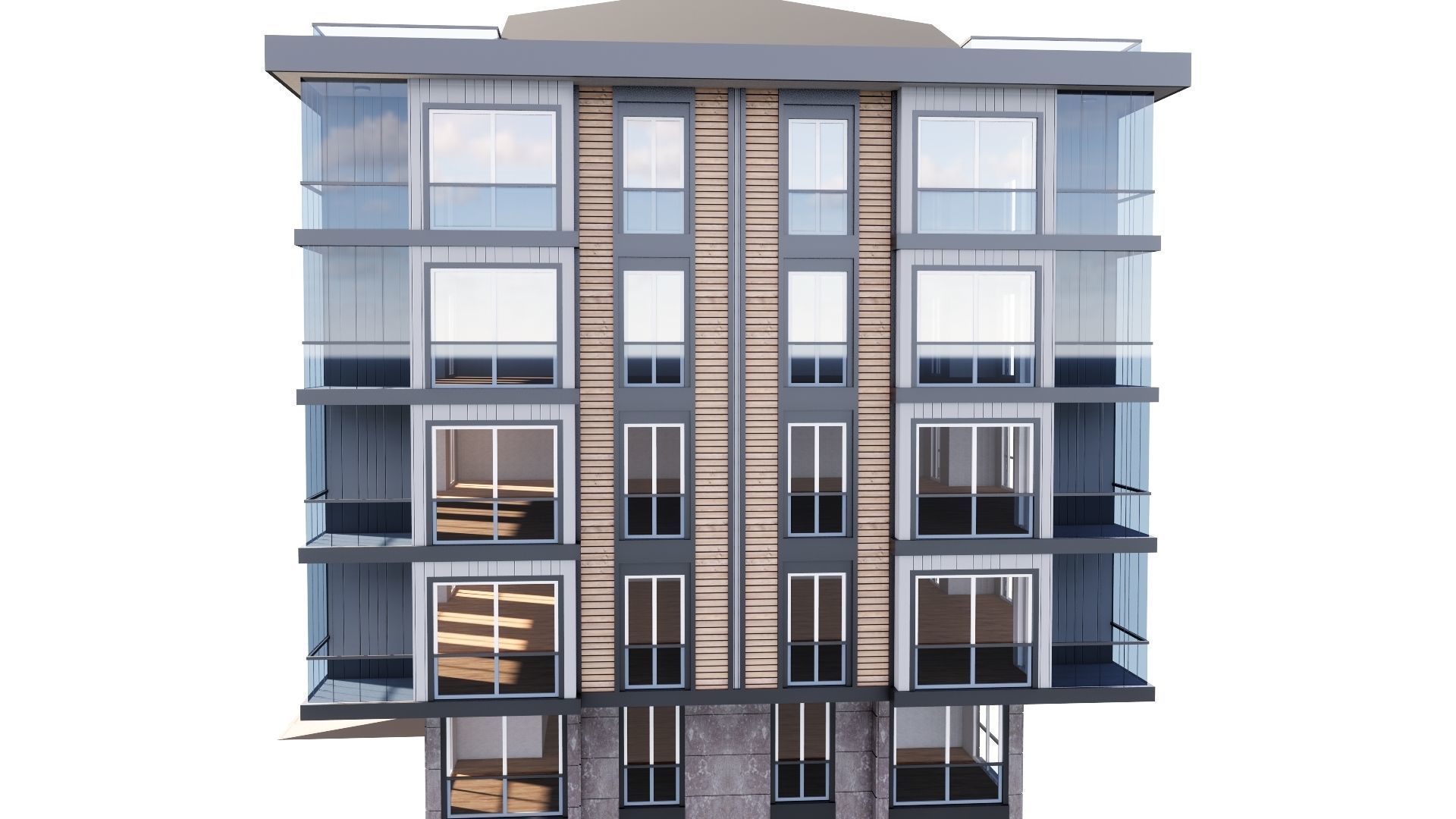 HOUSE 128 Low-poly 3D model_11