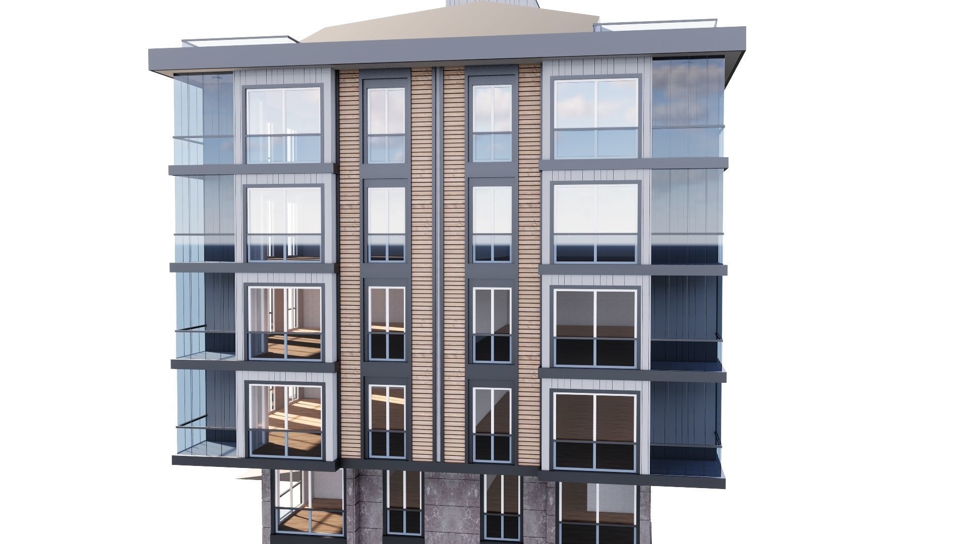 HOUSE 128 Low-poly 3D model_14