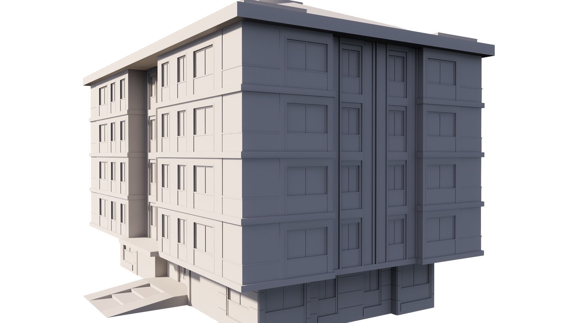 HOUSE 128 Low-poly 3D model_46