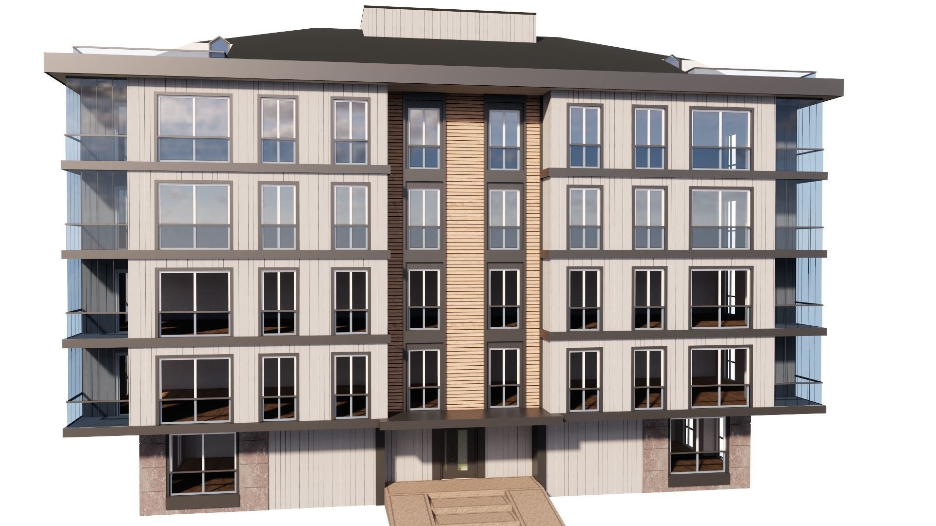 HOUSE 128 Low-poly 3D model_32