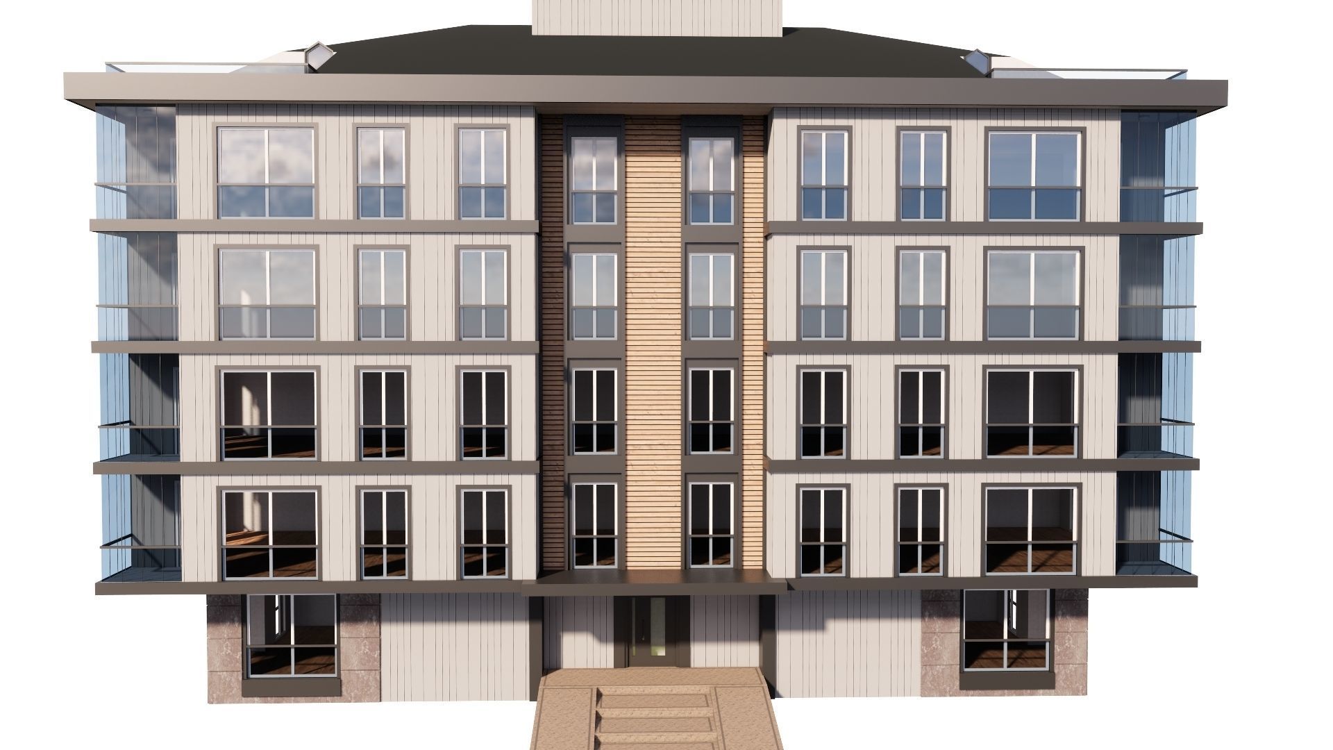 HOUSE 128 Low-poly 3D model_34