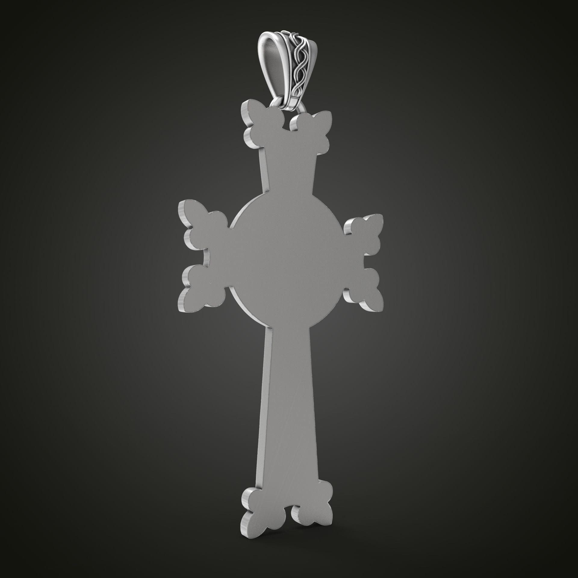 Khachkar Armenian cross 3D print model_11