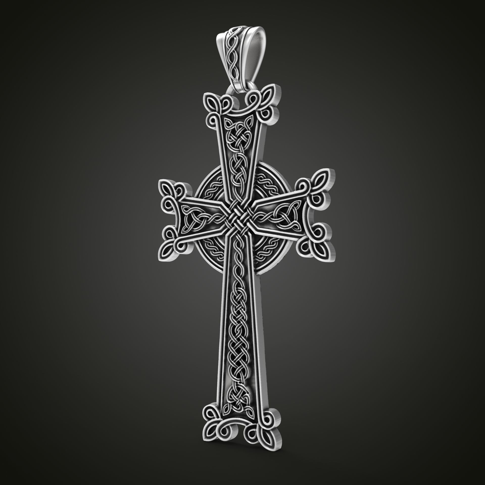 Khachkar Armenian cross 3D print model_3