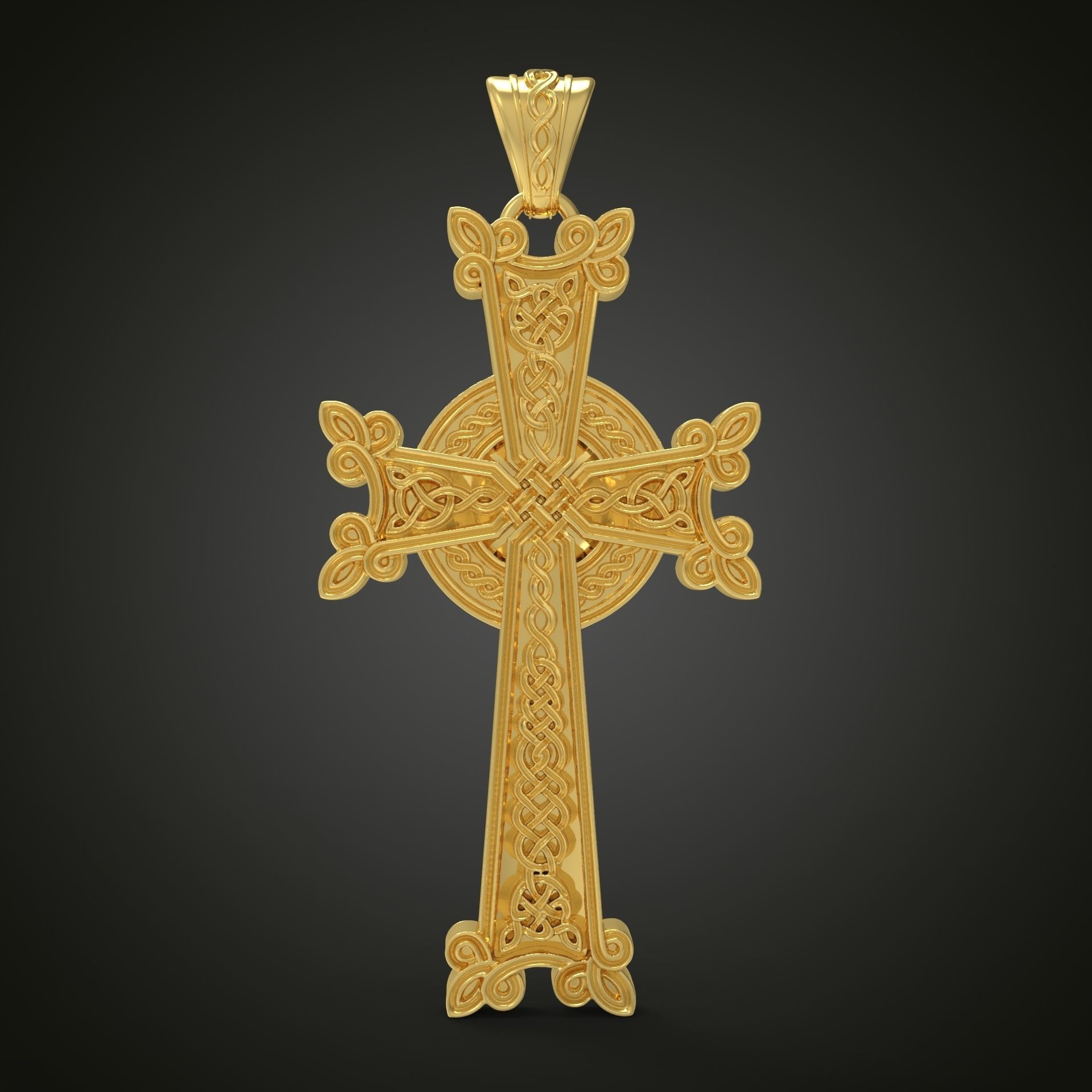 Khachkar Armenian cross 3D print model_1