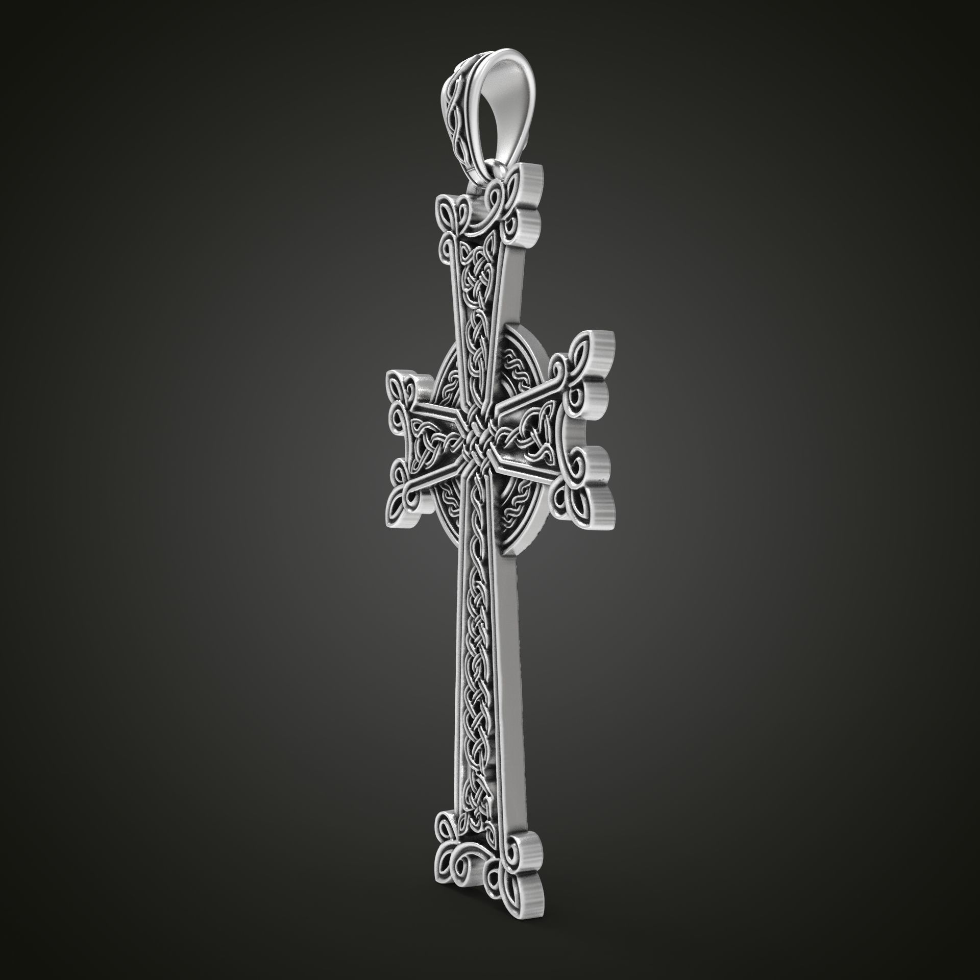Khachkar Armenian cross 3D print model_5