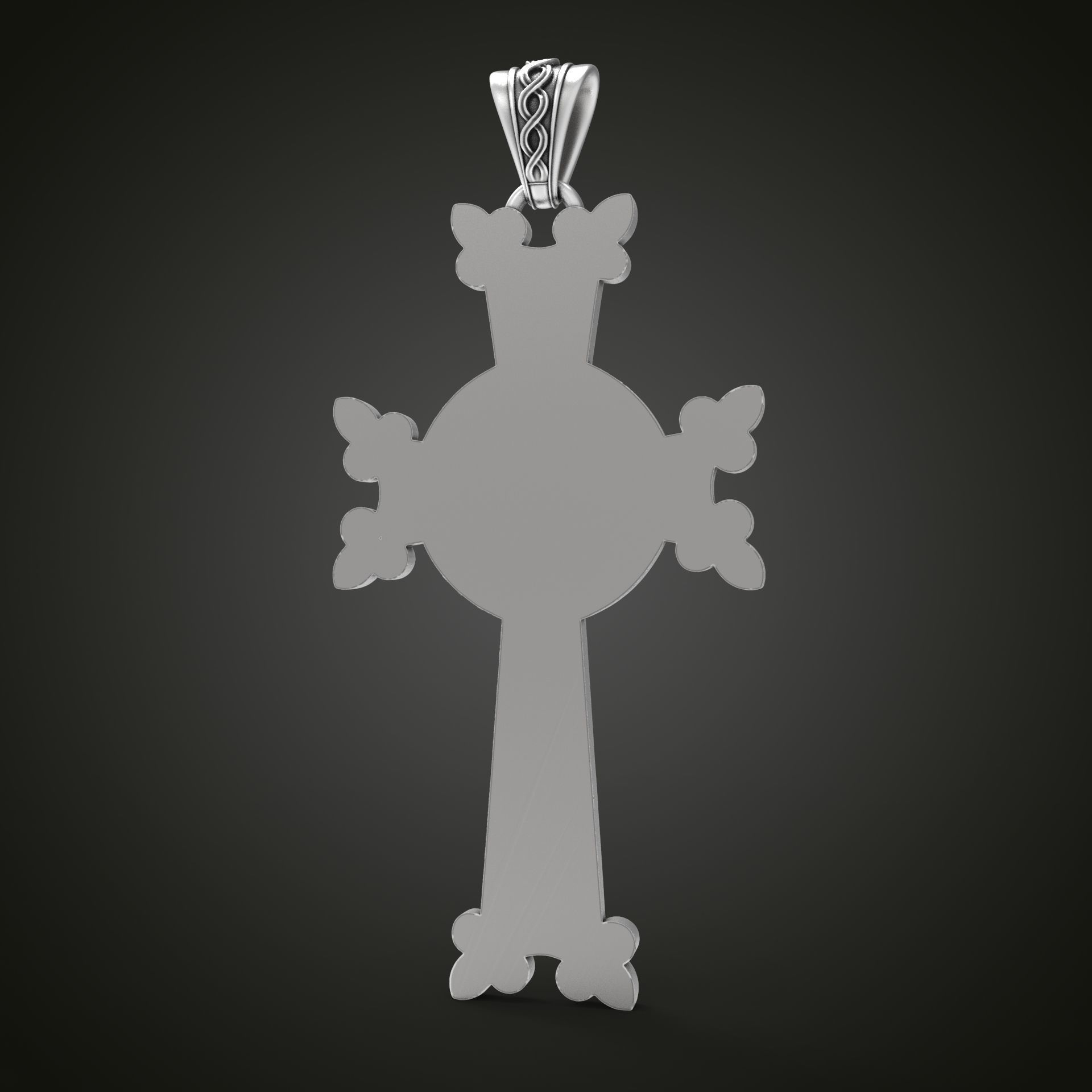 Khachkar Armenian cross 3D print model_14