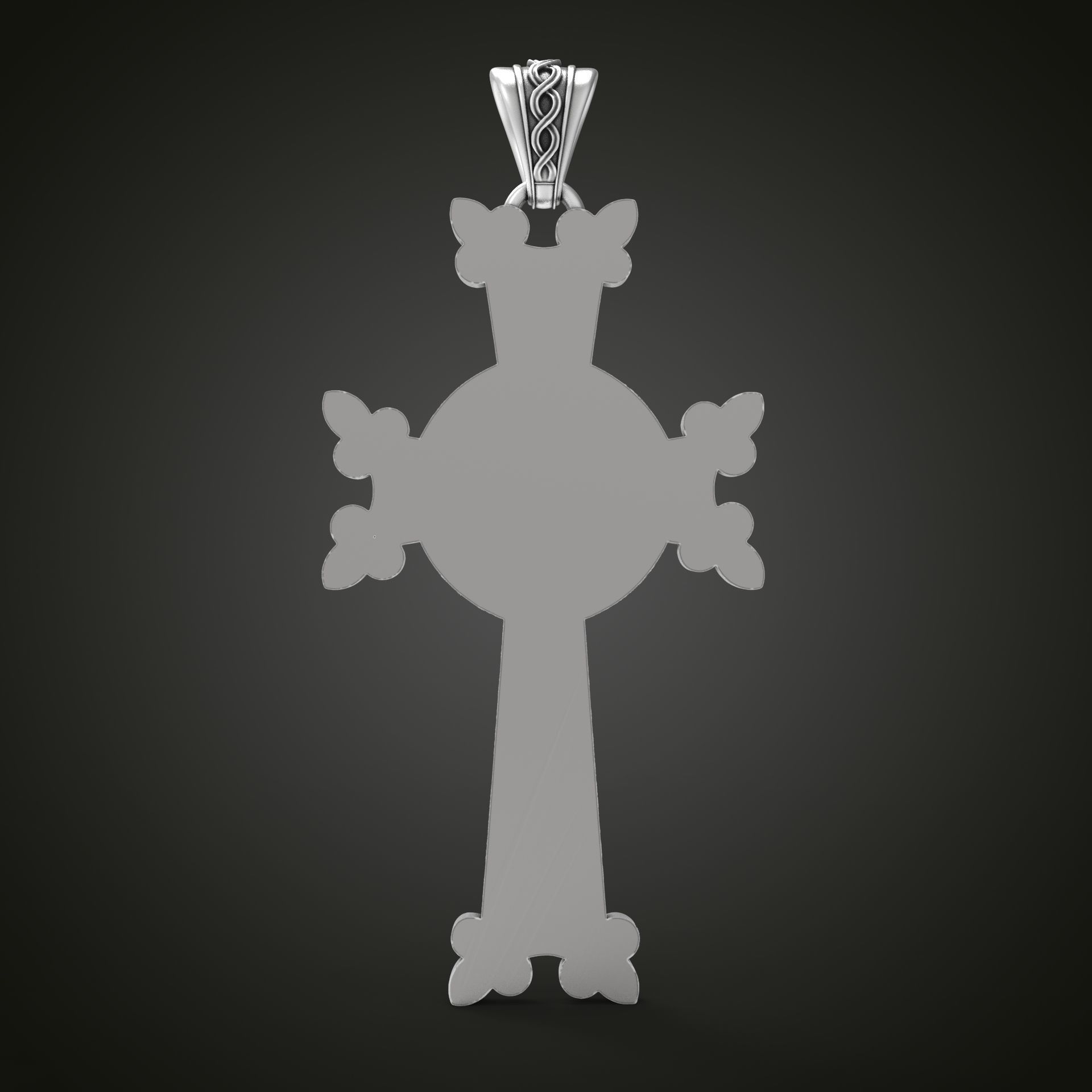 Khachkar Armenian cross 3D print model_13