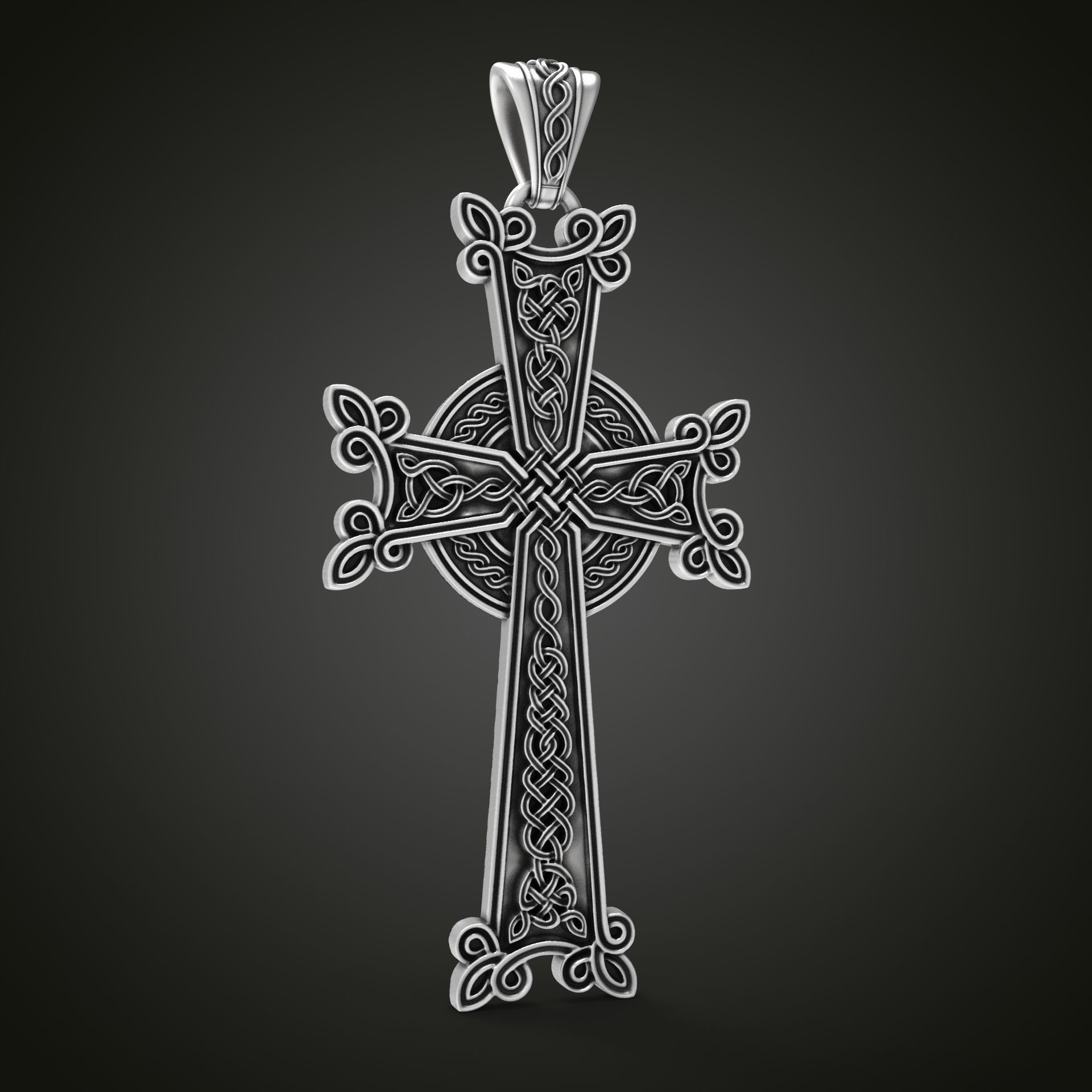 Khachkar Armenian cross 3D print model_24