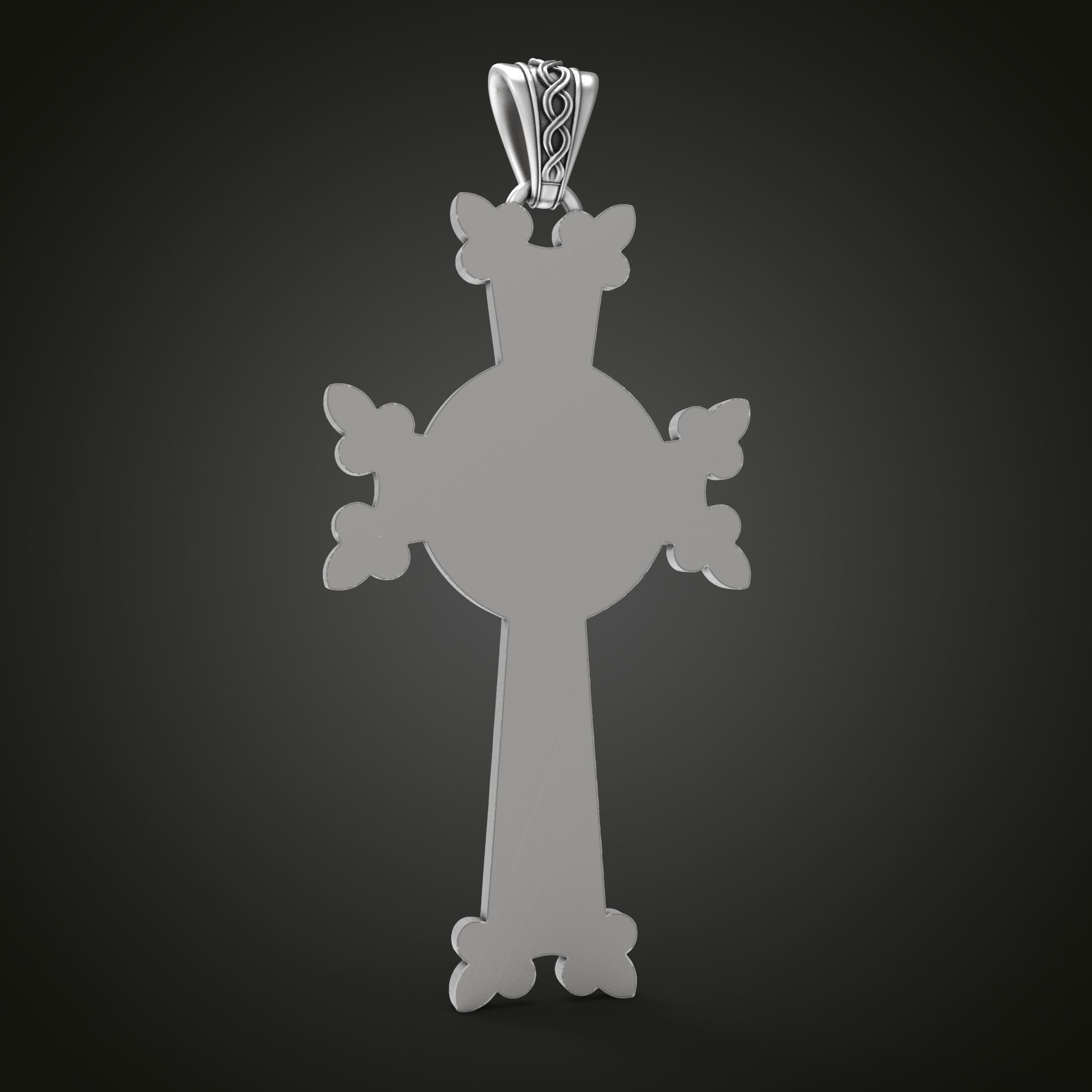 Khachkar Armenian cross 3D print model_12