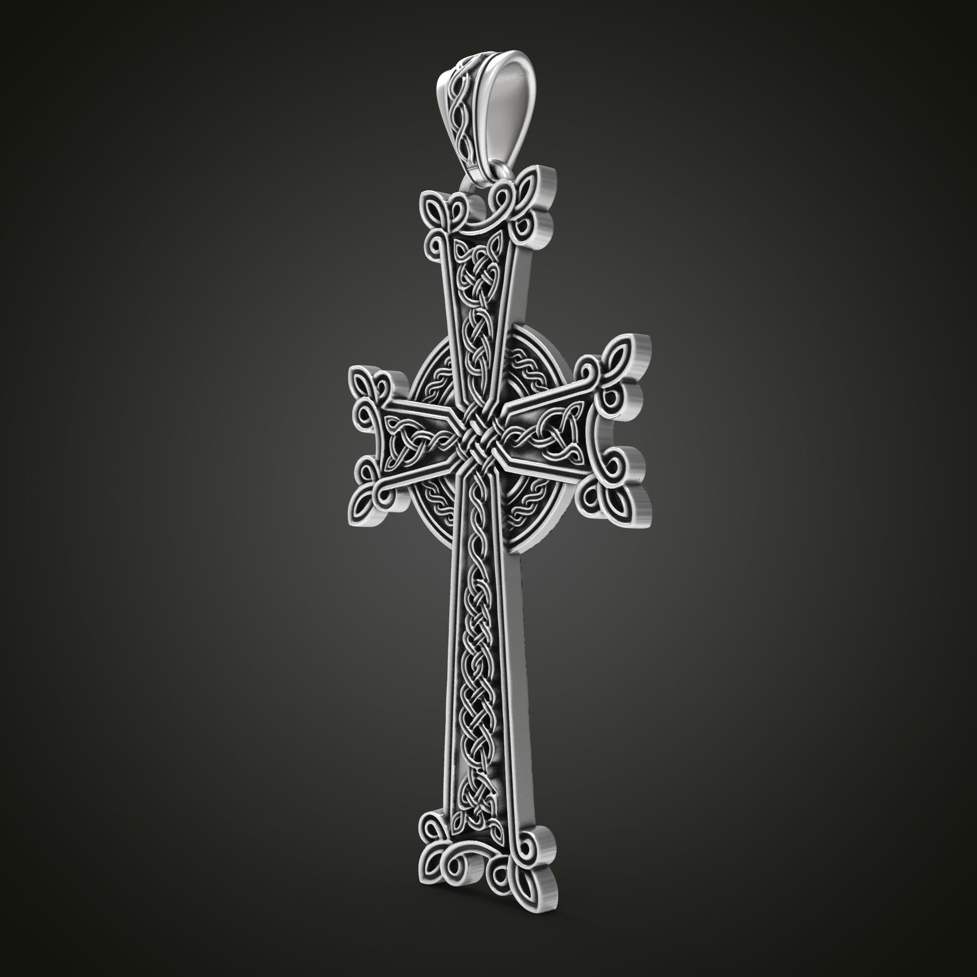 Khachkar Armenian cross 3D print model_4