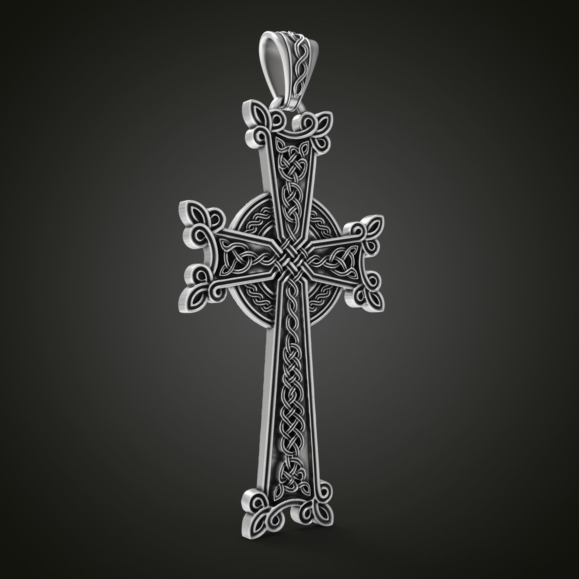Khachkar Armenian cross 3D print model_23