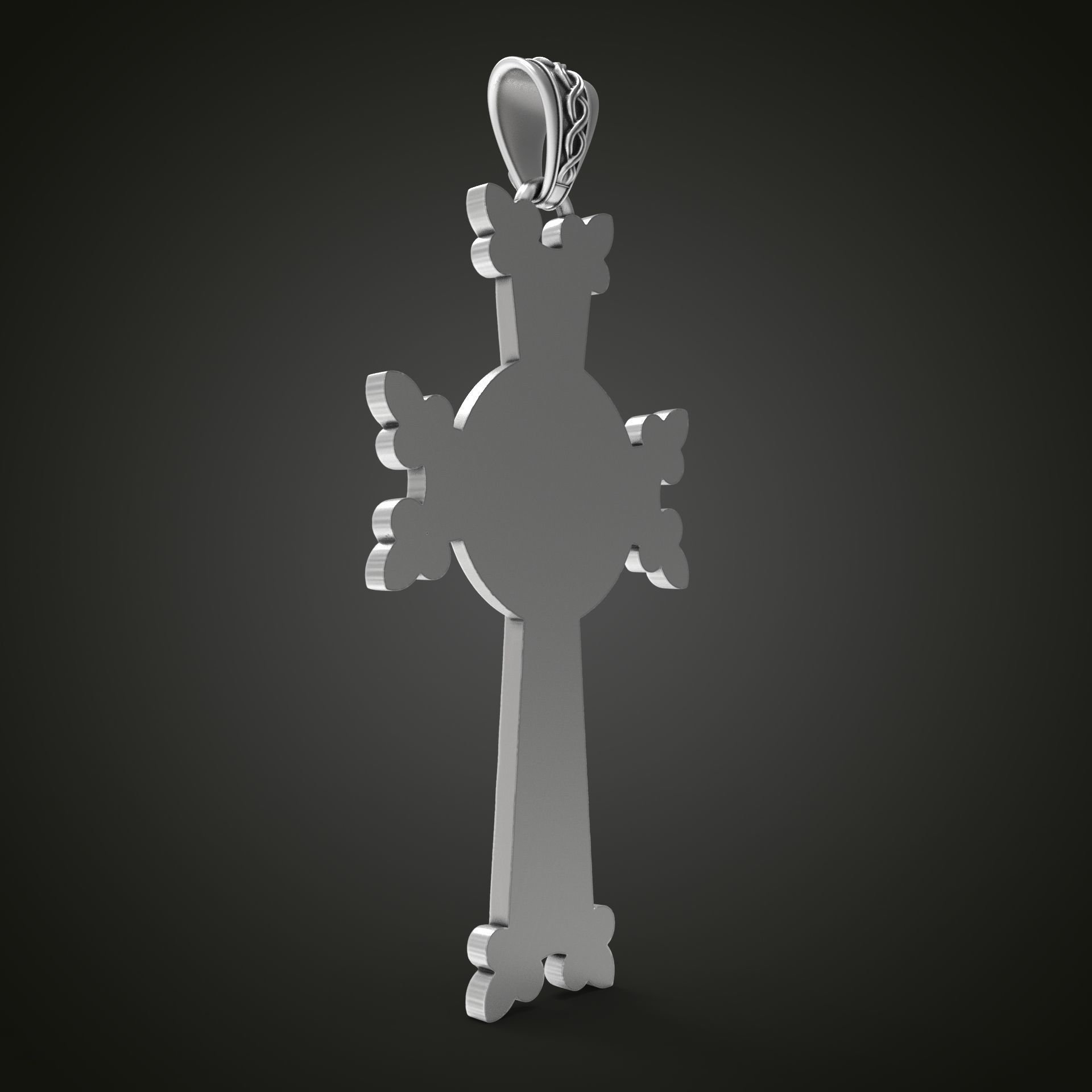 Khachkar Armenian cross 3D print model_10