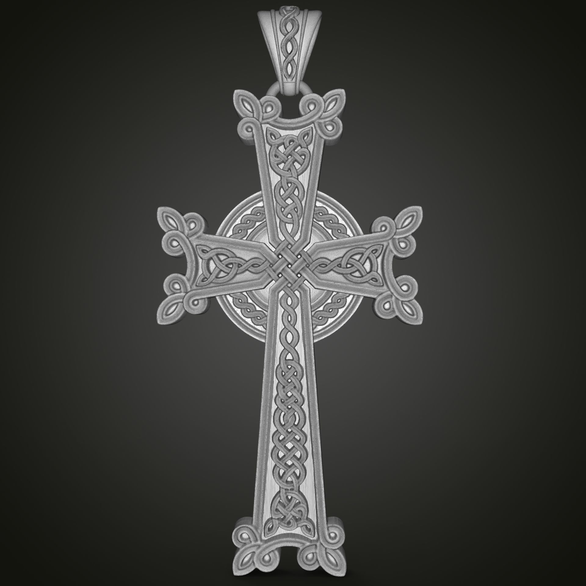 Khachkar Armenian cross 3D print model_26