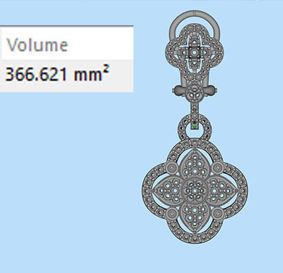 ring  earrings 3D print model_7