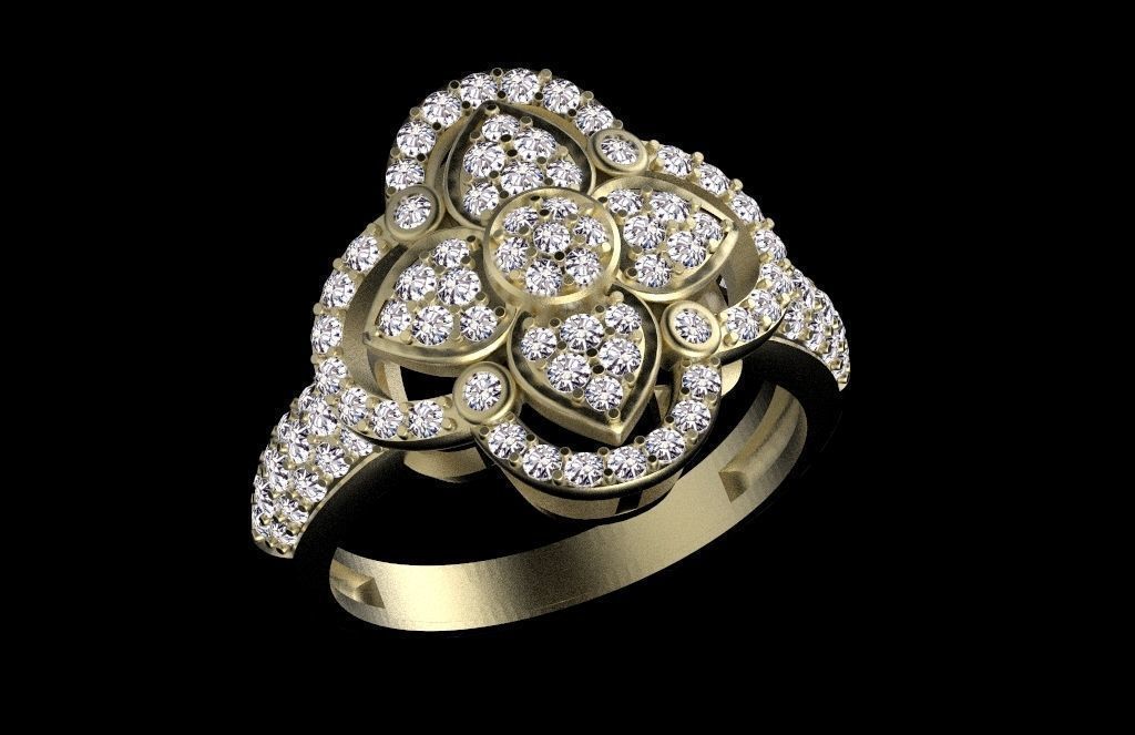 ring  earrings 3D print model_1