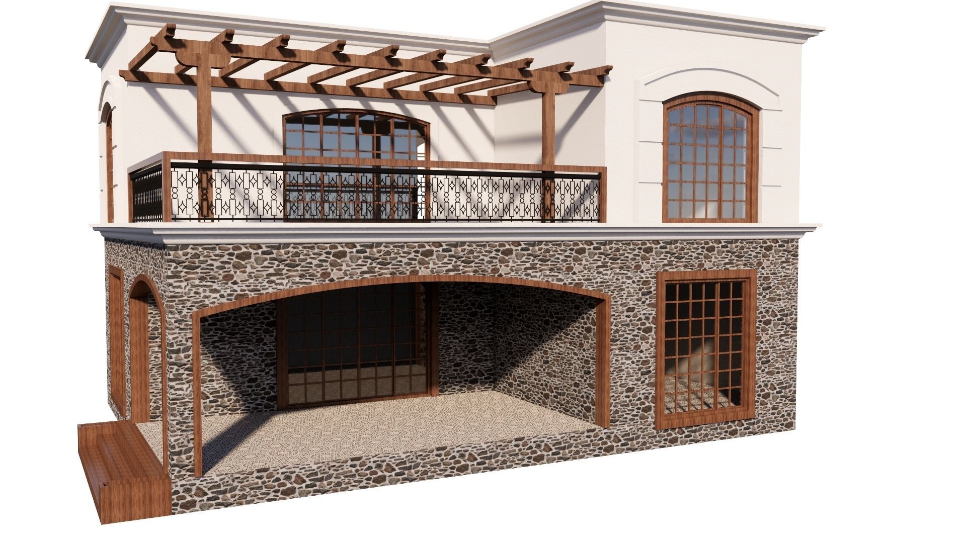 HOUSE 130 Low-poly 3D model_31