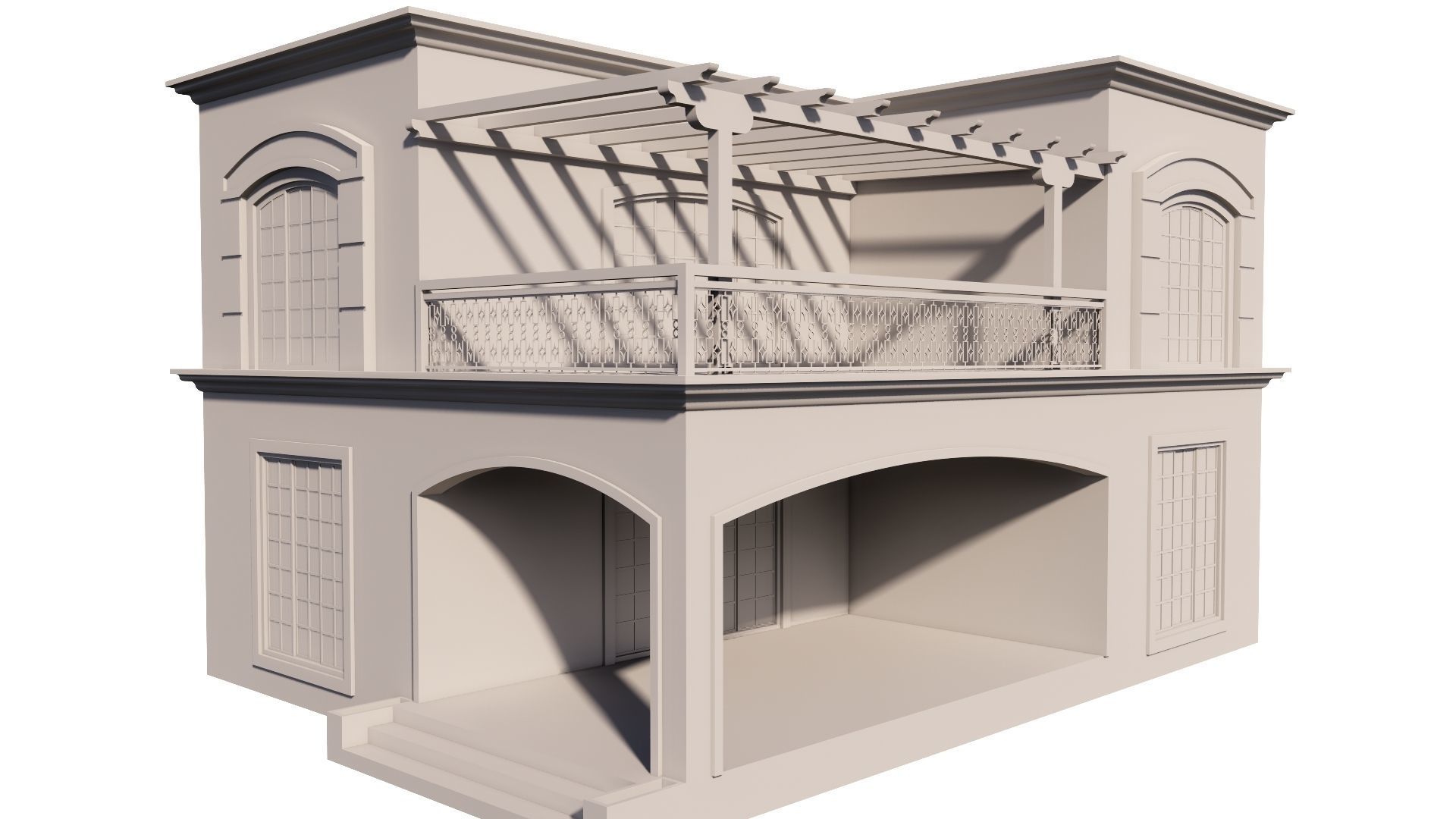 HOUSE 130 Low-poly 3D model_48