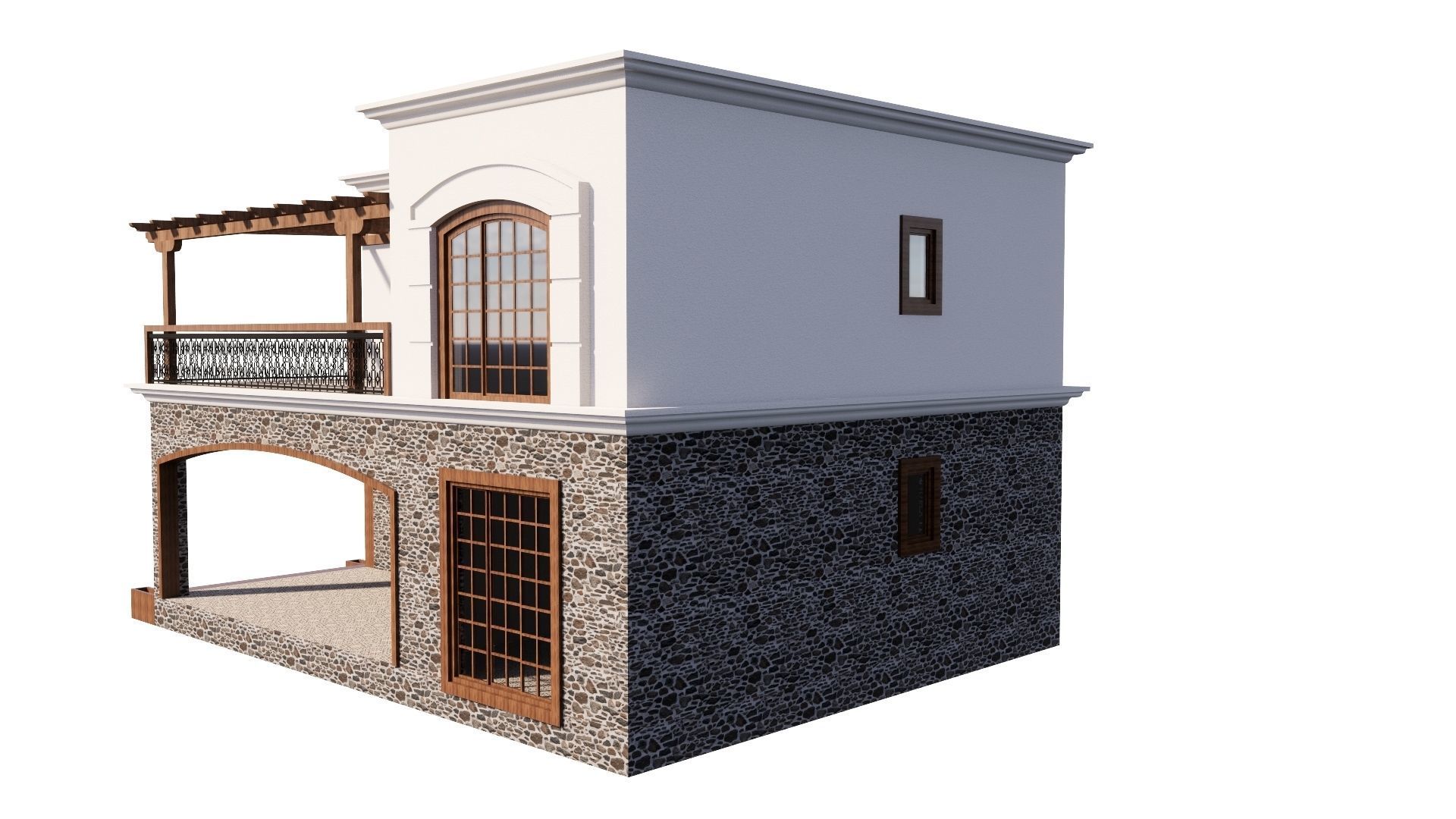 HOUSE 130 Low-poly 3D model_39