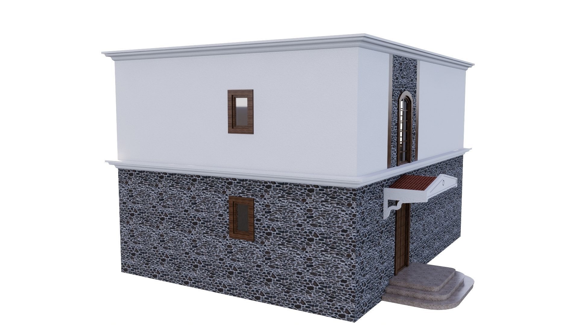 HOUSE 130 Low-poly 3D model_4