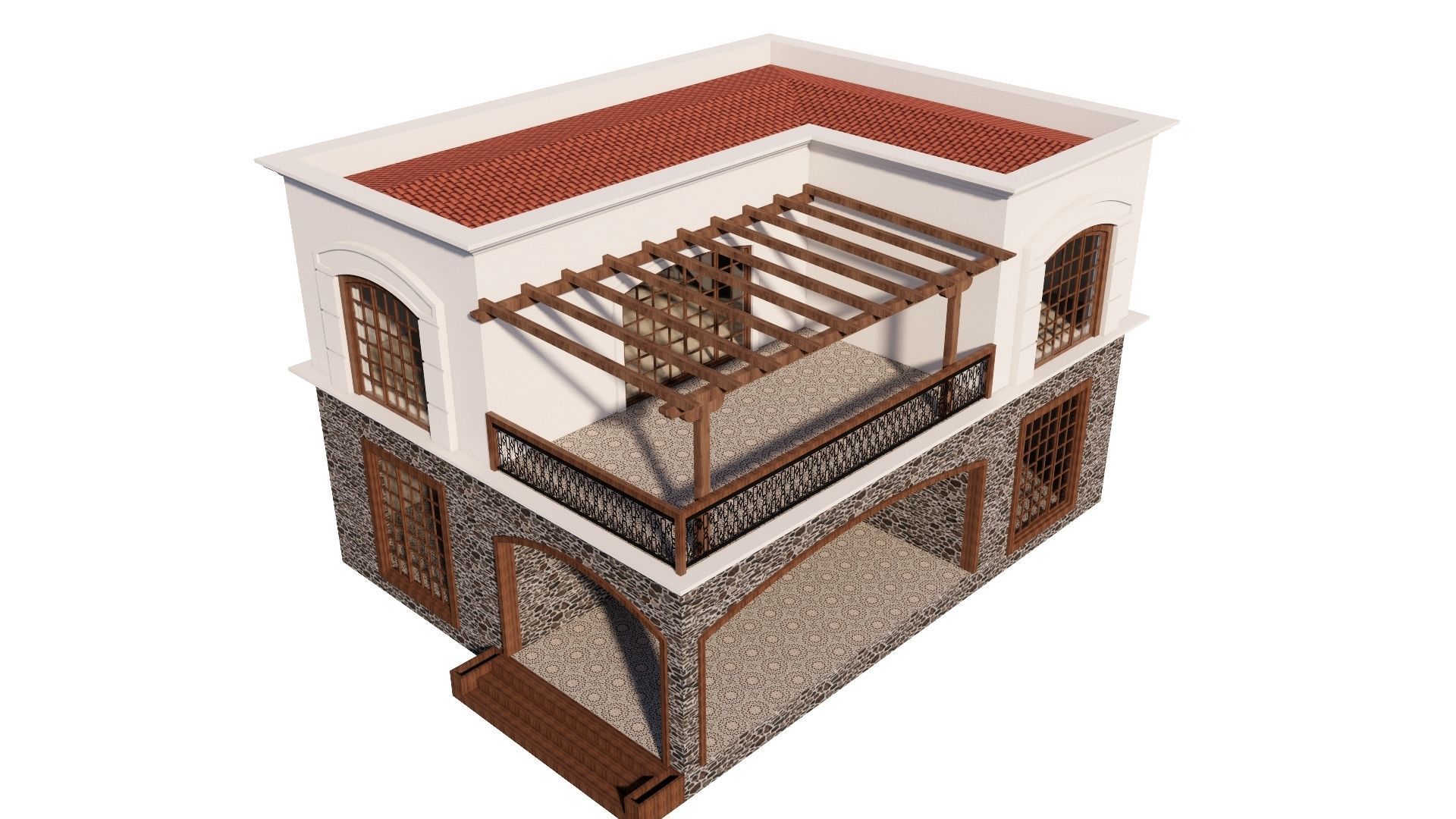 HOUSE 130 Low-poly 3D model_27