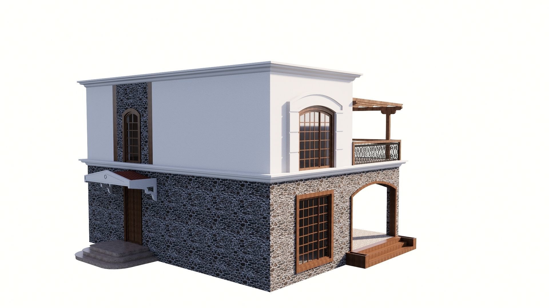 HOUSE 130 Low-poly 3D model_20