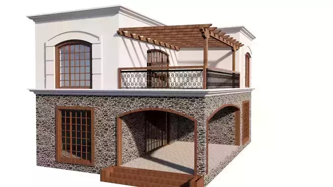 HOUSE 130 Low-poly 3D model HOUSE 130 Low-poly 3D model