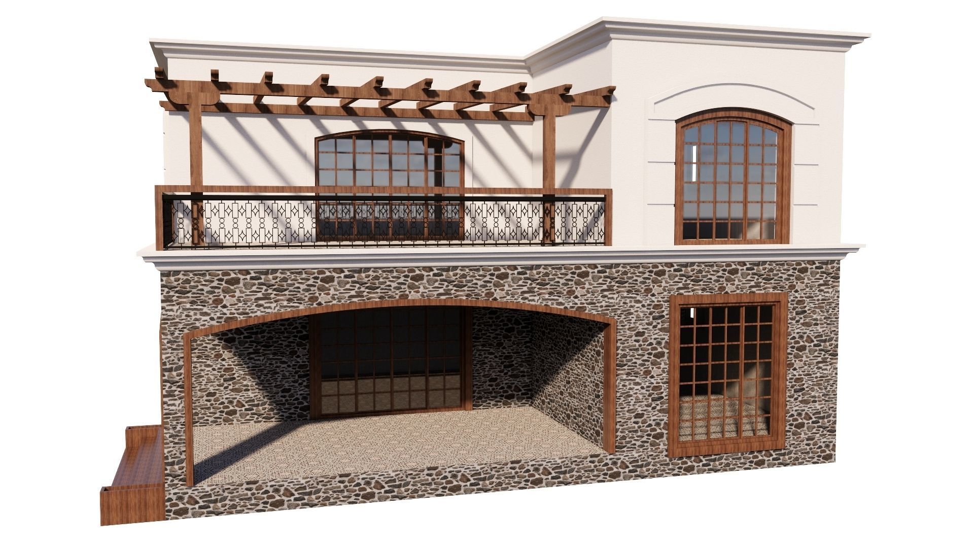 HOUSE 130 Low-poly 3D model_34