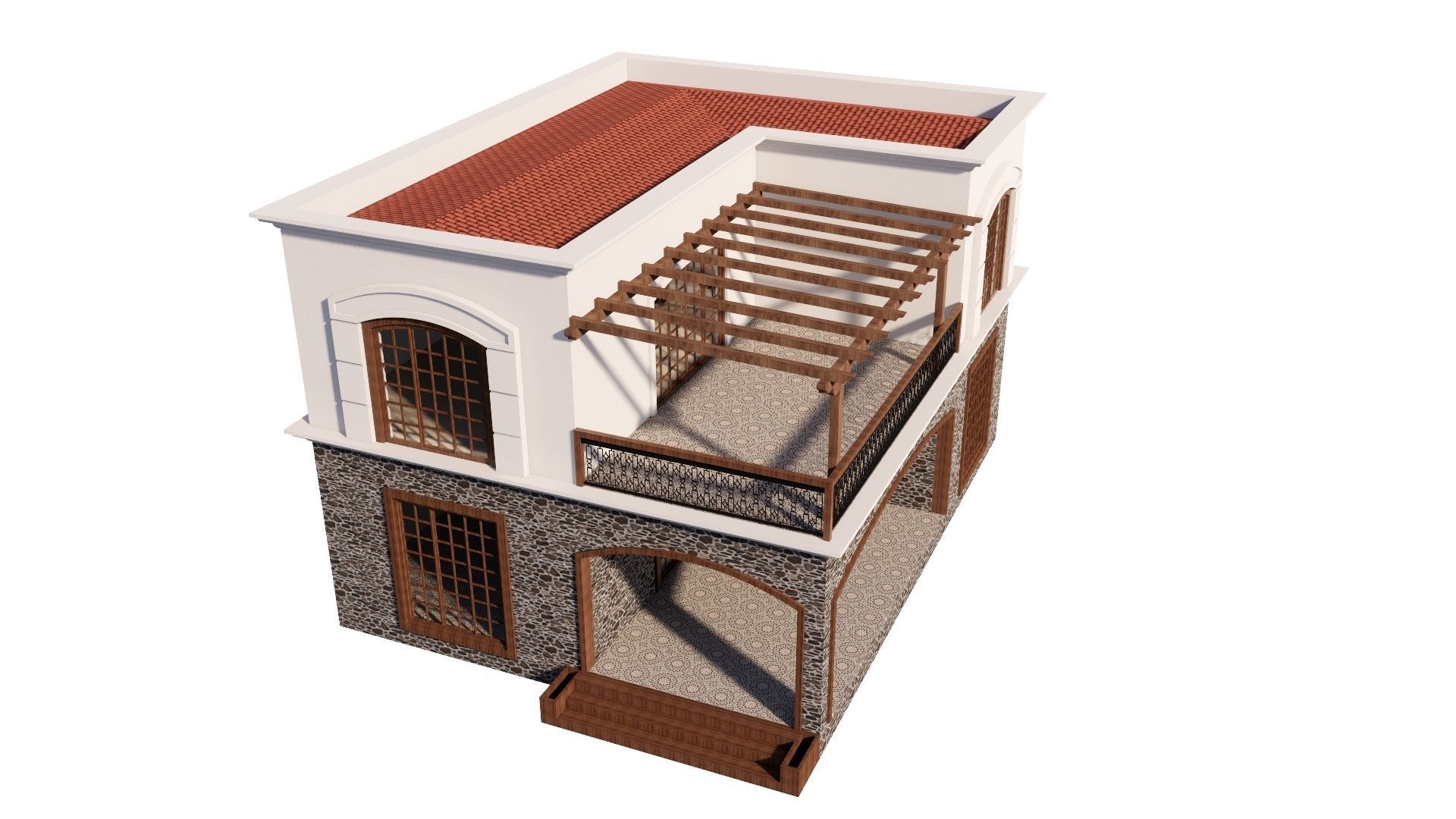 HOUSE 130 Low-poly 3D model_23