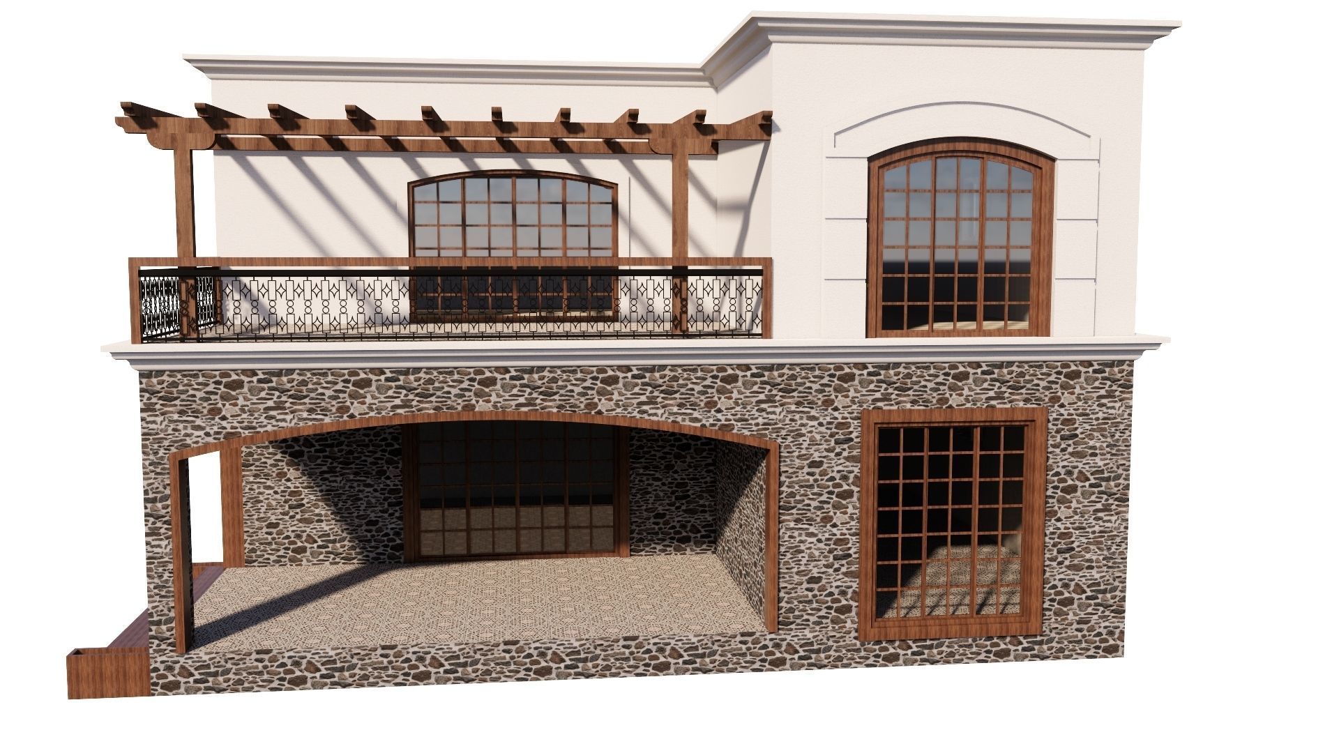 HOUSE 130 Low-poly 3D model_36