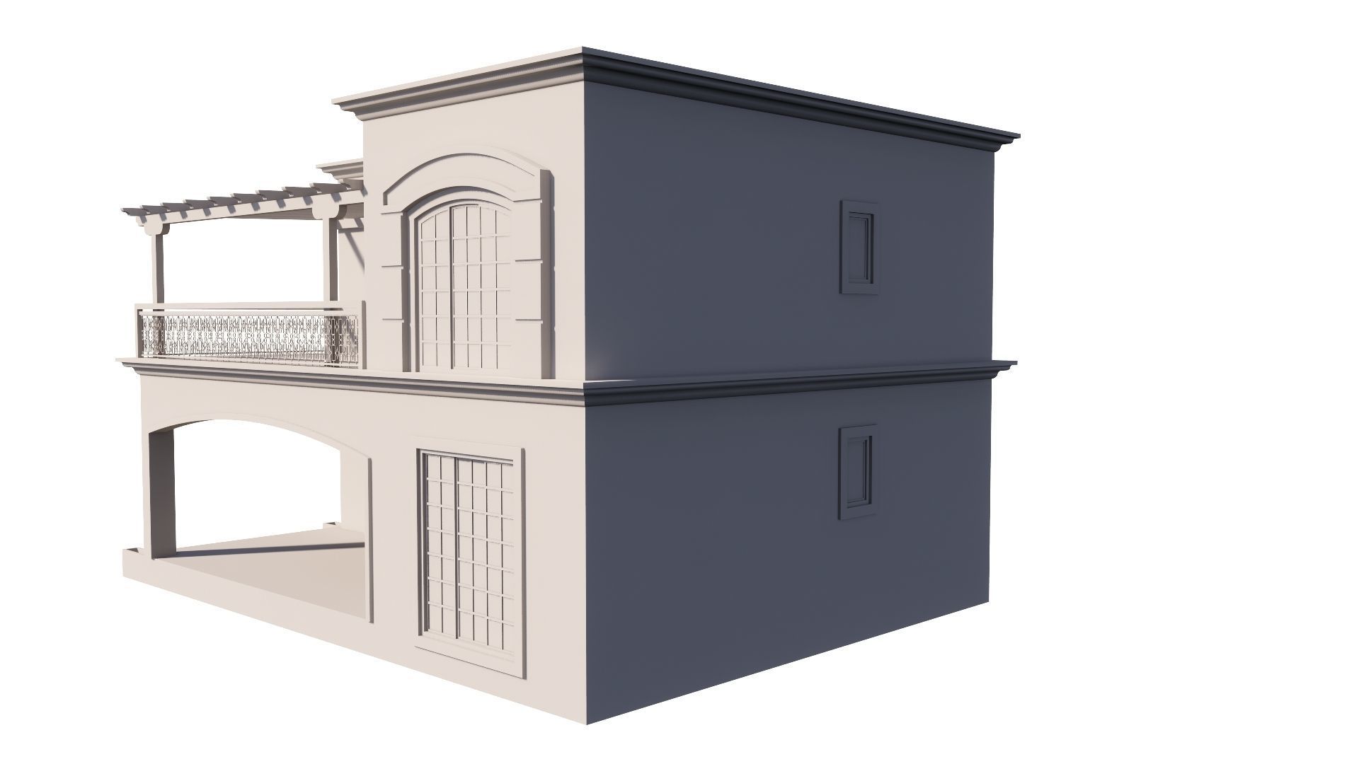 HOUSE 130 Low-poly 3D model_59