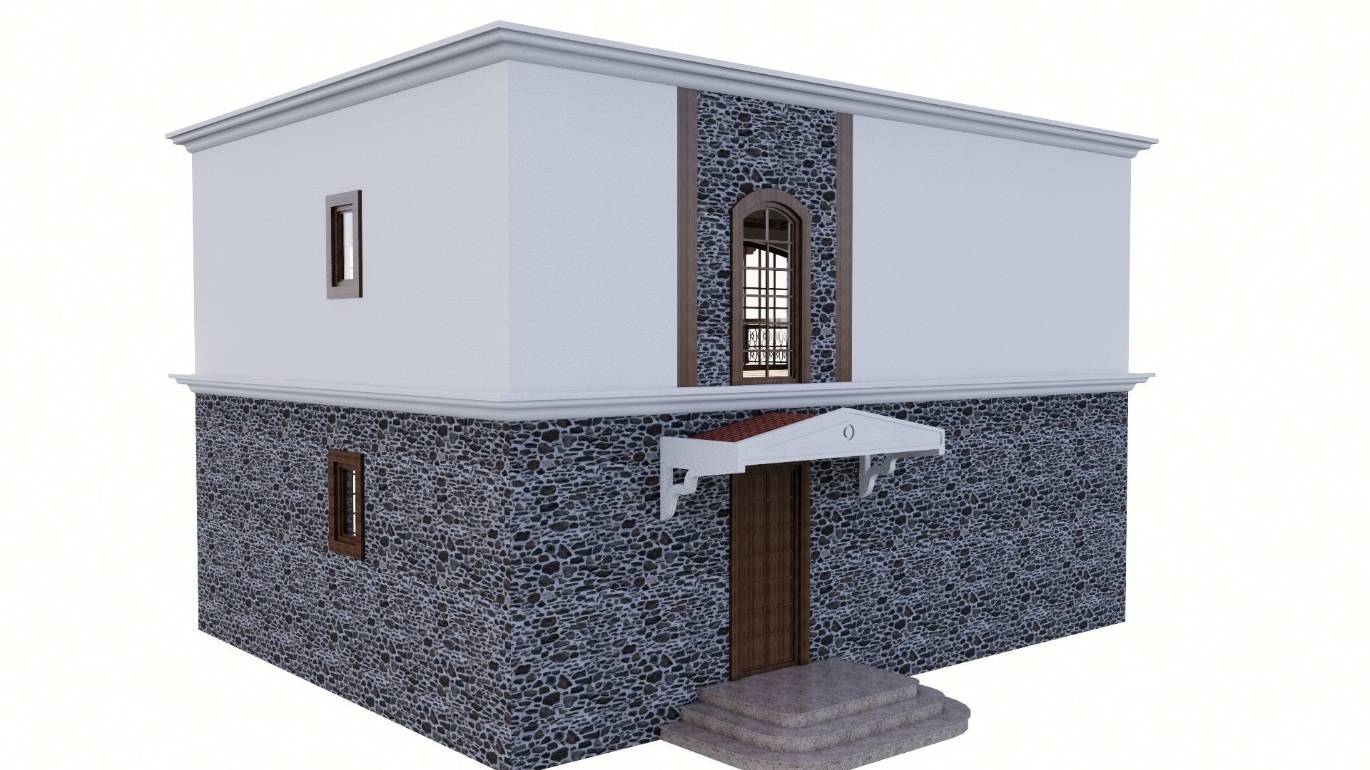 HOUSE 130 Low-poly 3D model_13