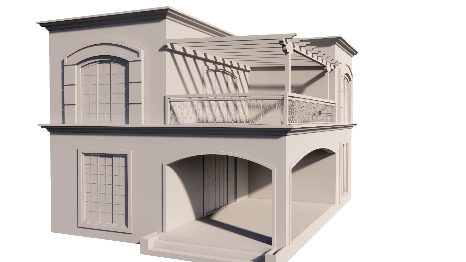 HOUSE 130 Low-poly 3D model_44