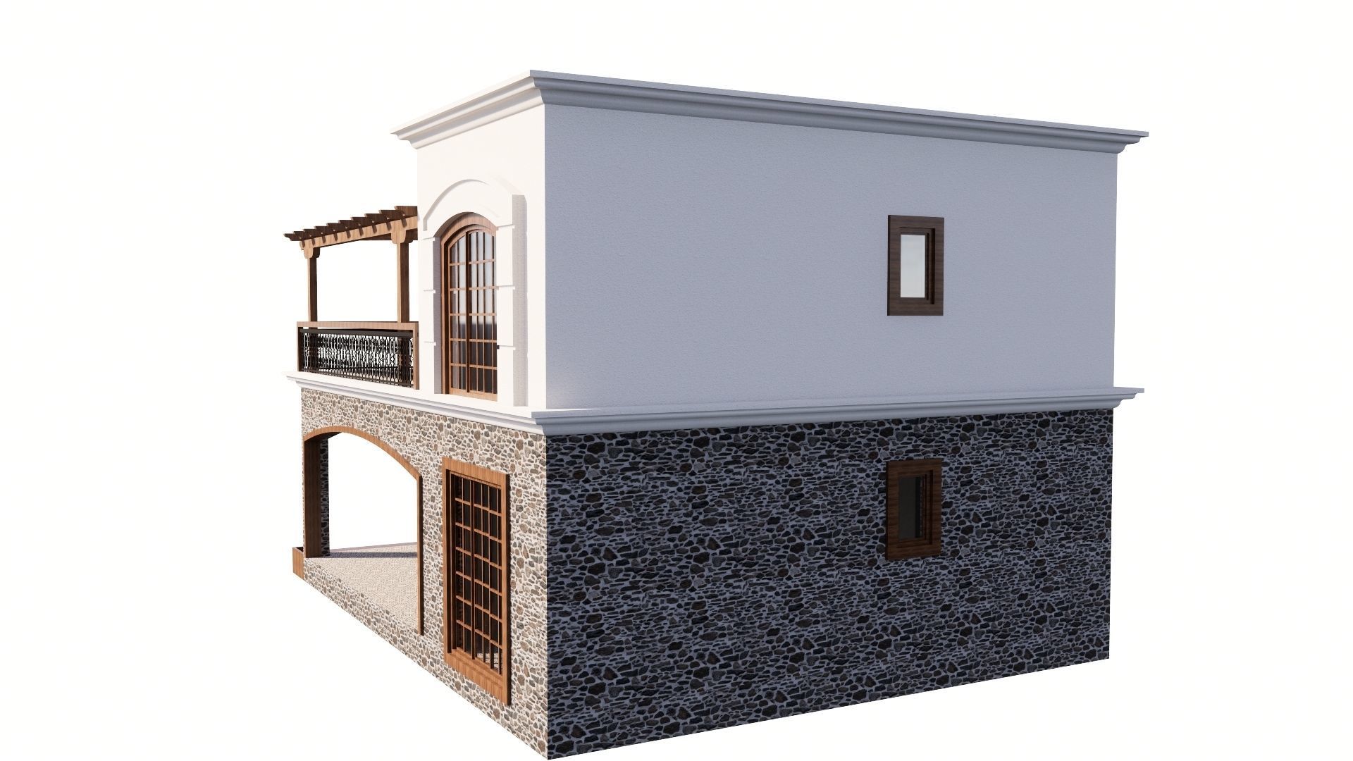 HOUSE 130 Low-poly 3D model_41