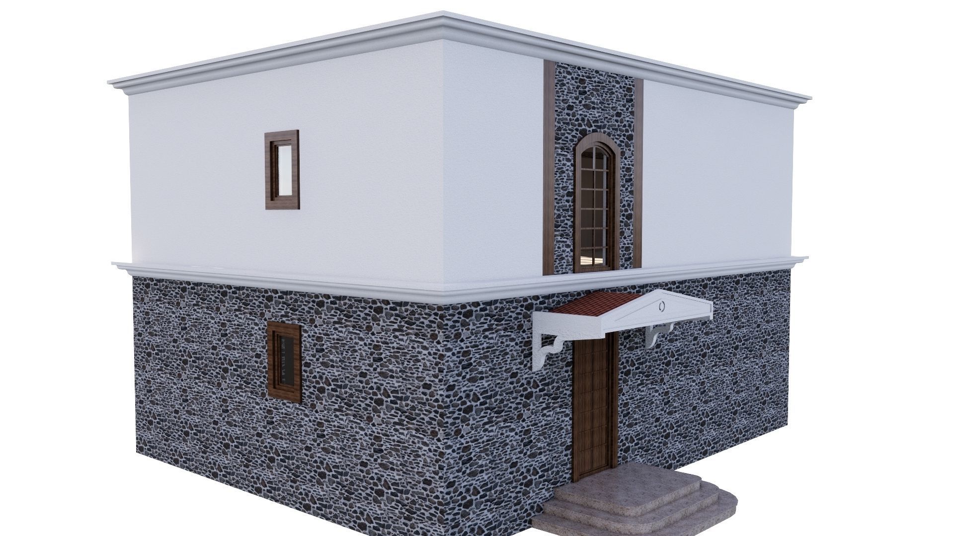 HOUSE 130 Low-poly 3D model_12