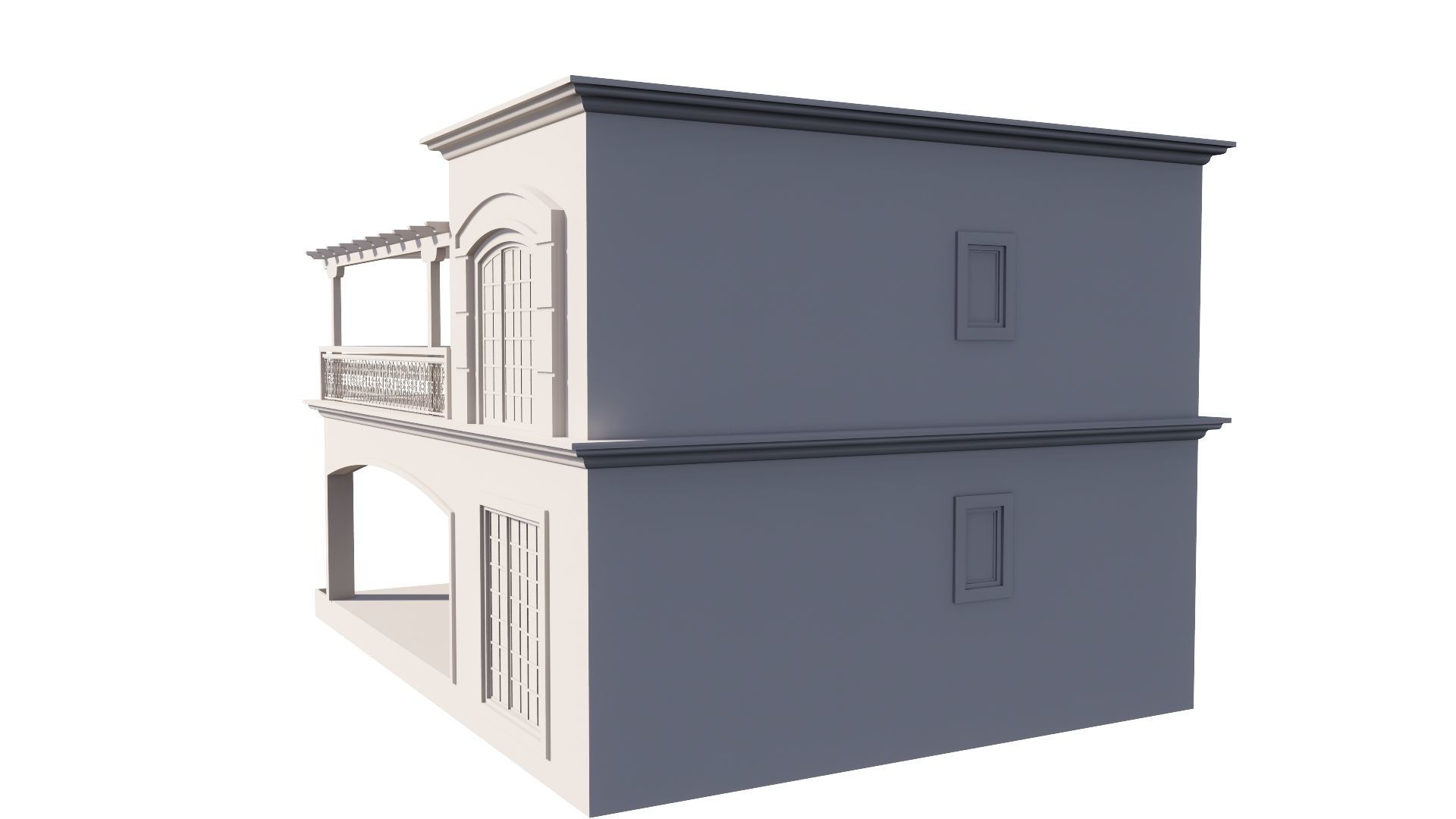 HOUSE 130 Low-poly 3D model_62