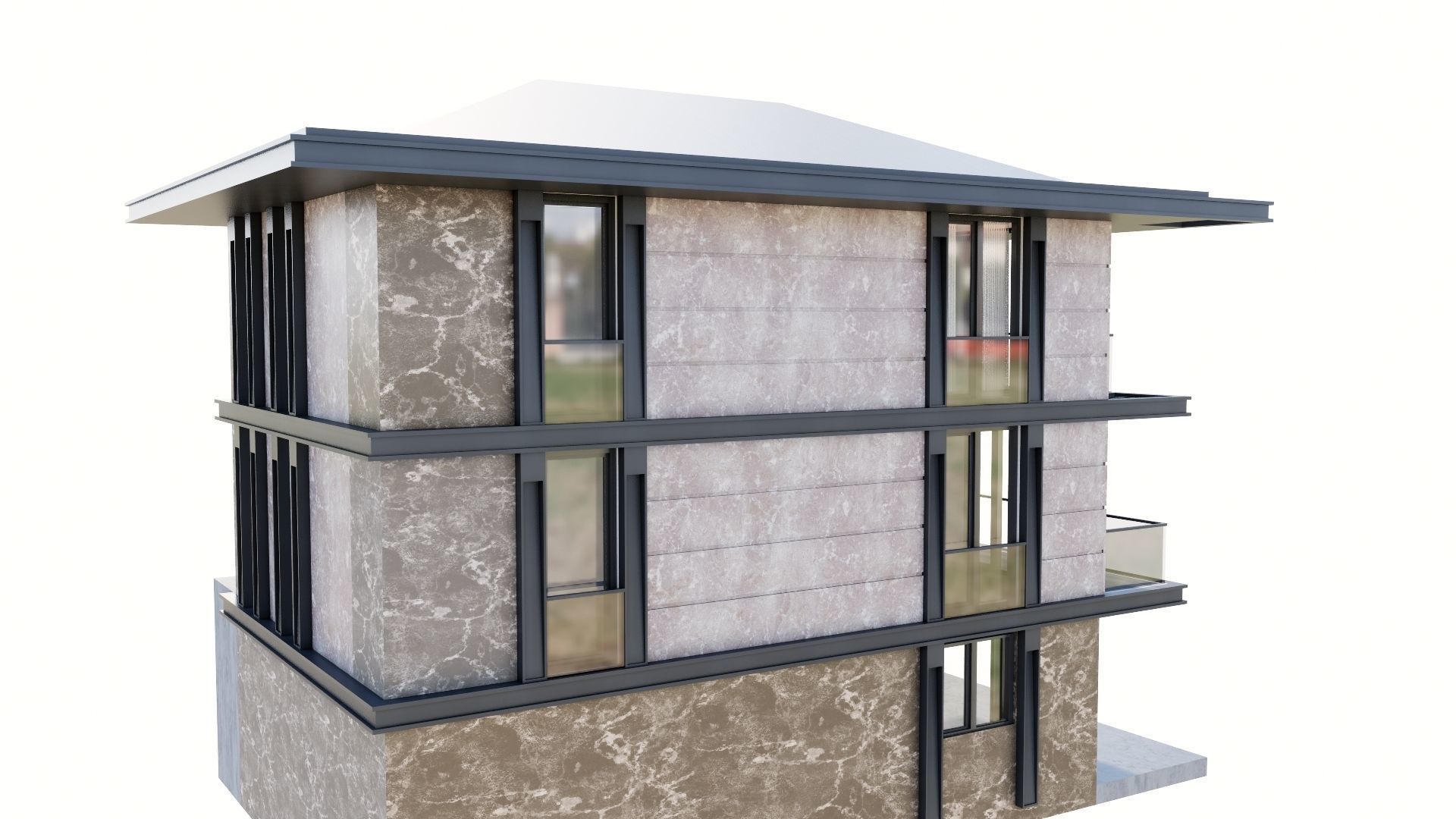 HOUSE 131 Low-poly 3D model_13