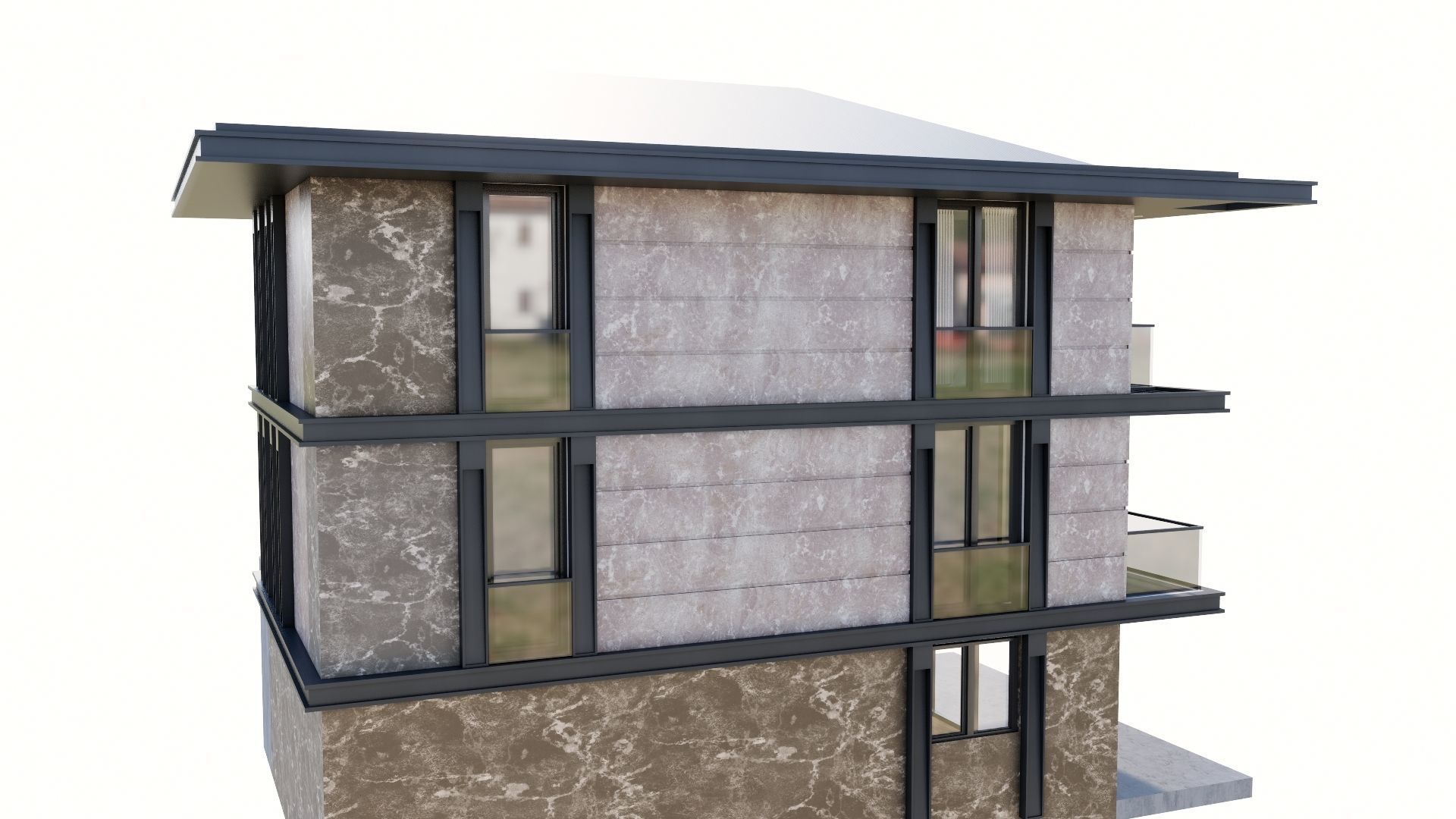 HOUSE 131 Low-poly 3D model_16